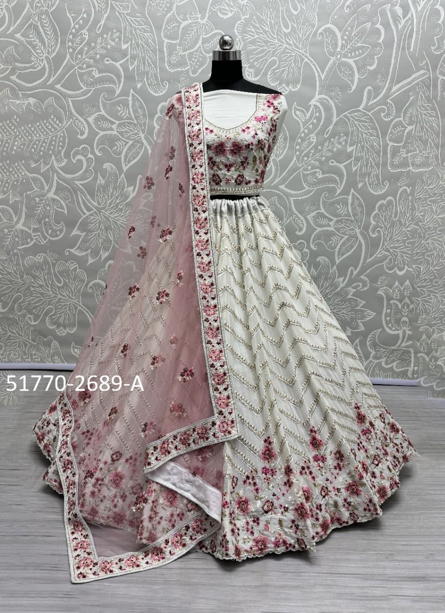SERIES 2689 - CATALOG # 51770 (SET OF 3 LEHENGAS (SEMI-STITCHED)) SERIES 2689 - CATALOG # 51770 (SET OF 3 LEHENGAS (SEMI-STITCHED))