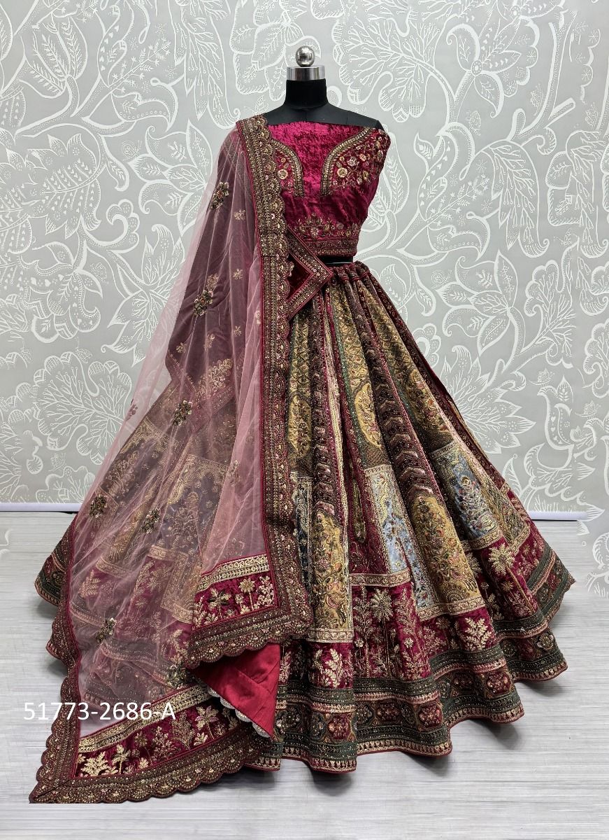 SEIRES 2686 - CATALOG # 51773 (SET OF 2 LEHENGAS (SEMI-STITCHED)) SEIRES 2686 - CATALOG # 51773 (SET OF 2 LEHENGAS (SEMI-STITCHED))