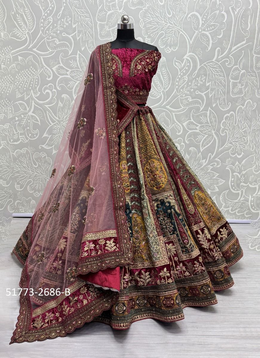 SEIRES 2686 - CATALOG # 51773 (SET OF 2 LEHENGAS (SEMI-STITCHED)) SEIRES 2686 - CATALOG # 51773 (SET OF 2 LEHENGAS (SEMI-STITCHED))