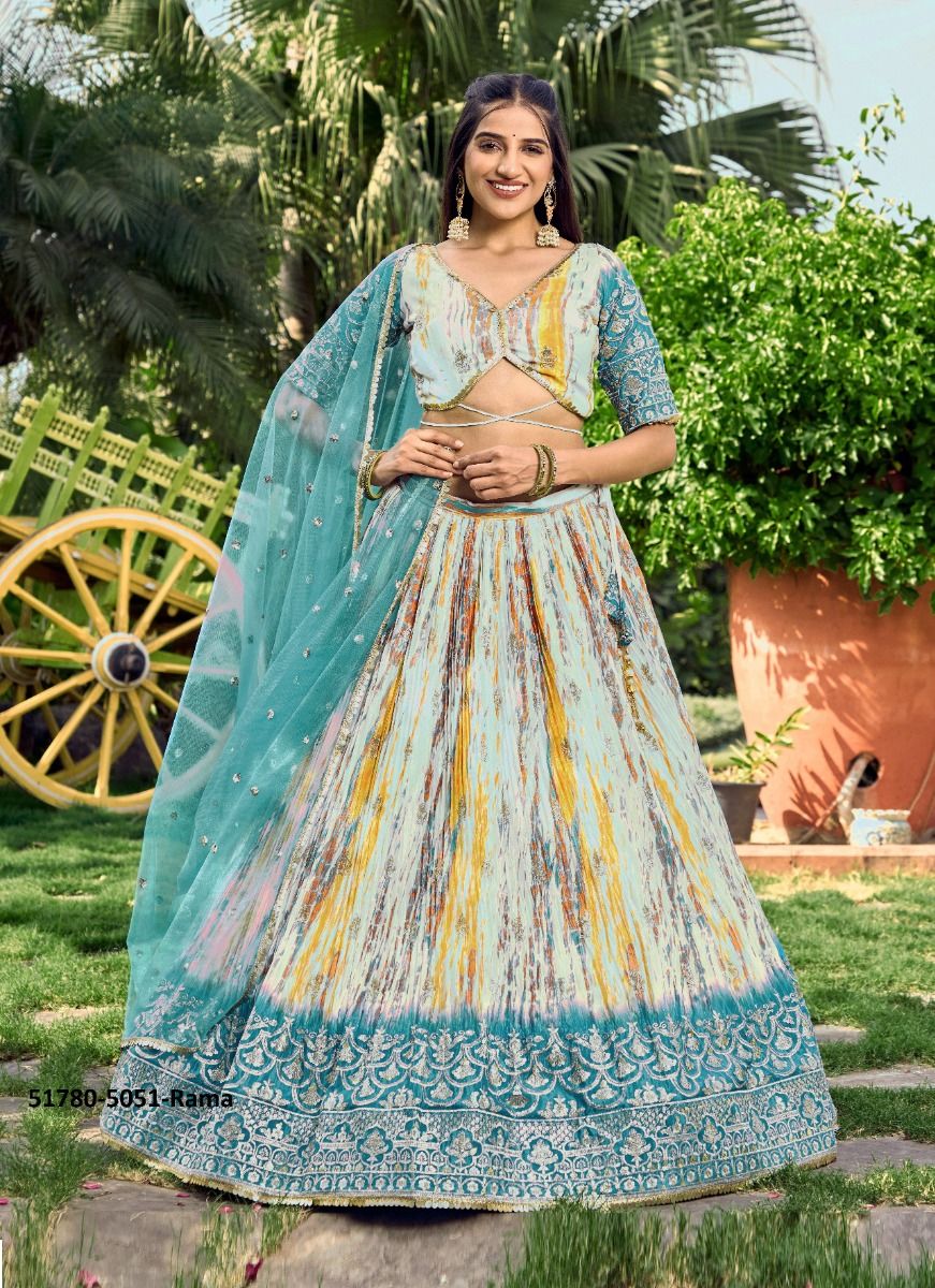 LAVANYA - CATALOG # 51780 (SET OF 4 LEHENGAS (SEMI-STITCHED))