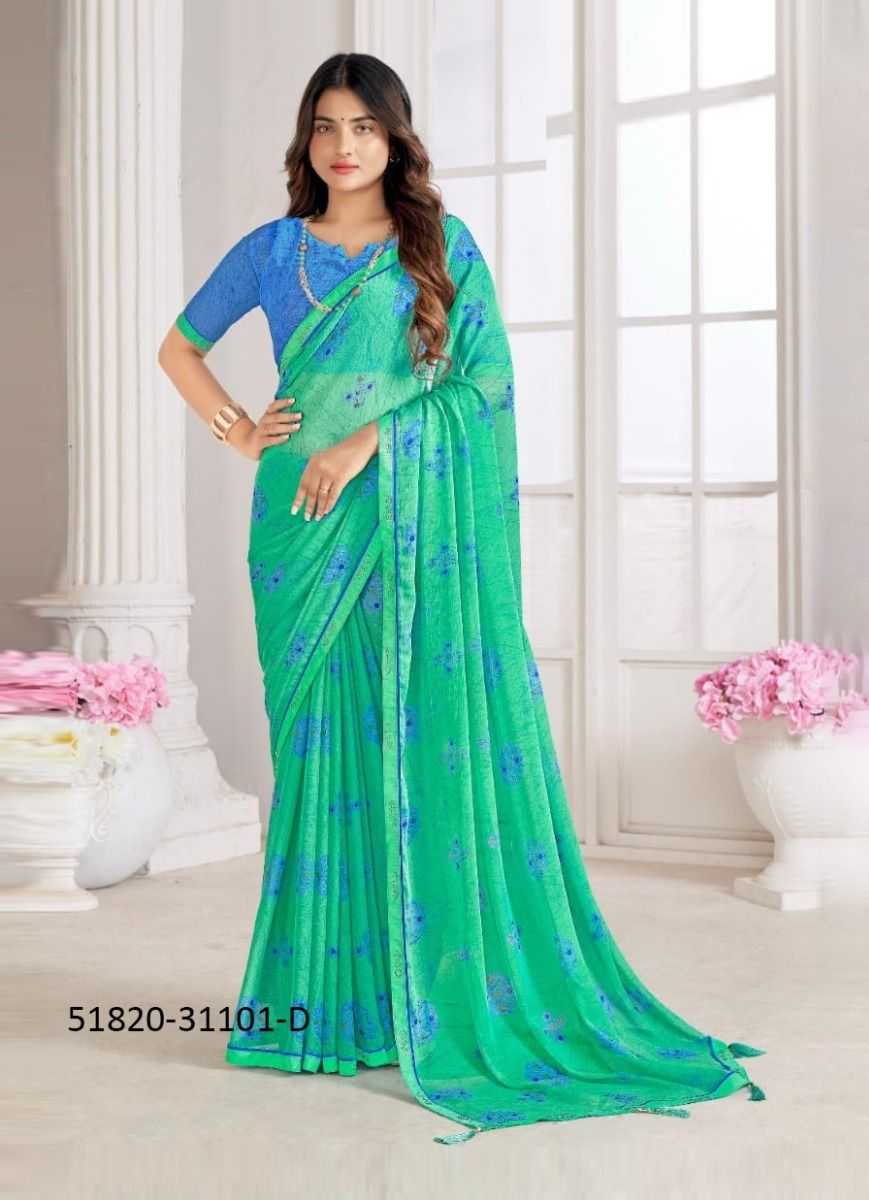 VANILLA 5 - CATALOG # 51820 (SET OF 12 SAREES)