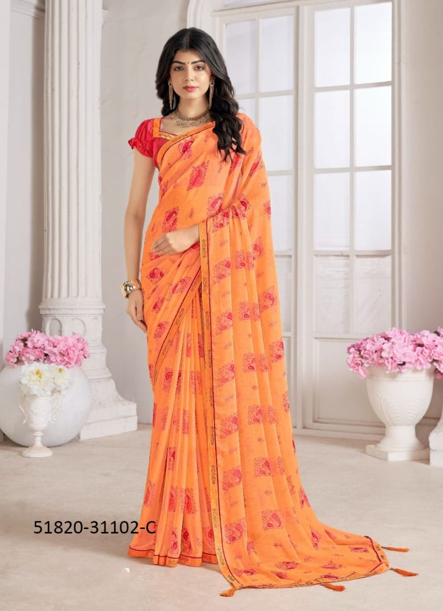 VANILLA 5 - CATALOG # 51820 (SET OF 12 SAREES)