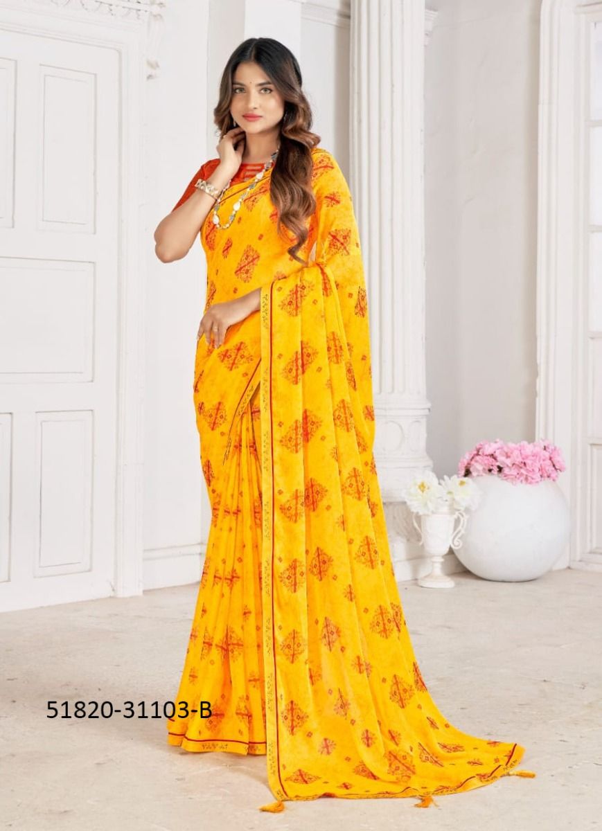 VANILLA 5 - CATALOG # 51820 (SET OF 12 SAREES)
