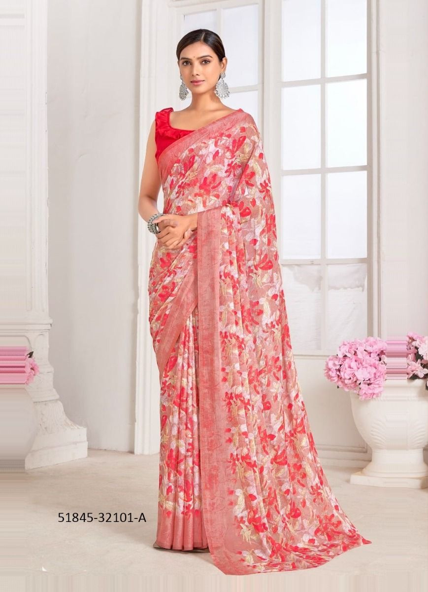 STAR CHIFFON 156 - CATALOG # 51845 (SET OF 12 SAREES) STAR CHIFFON 156 - CATALOG # 51845 (SET OF 12 SAREES)