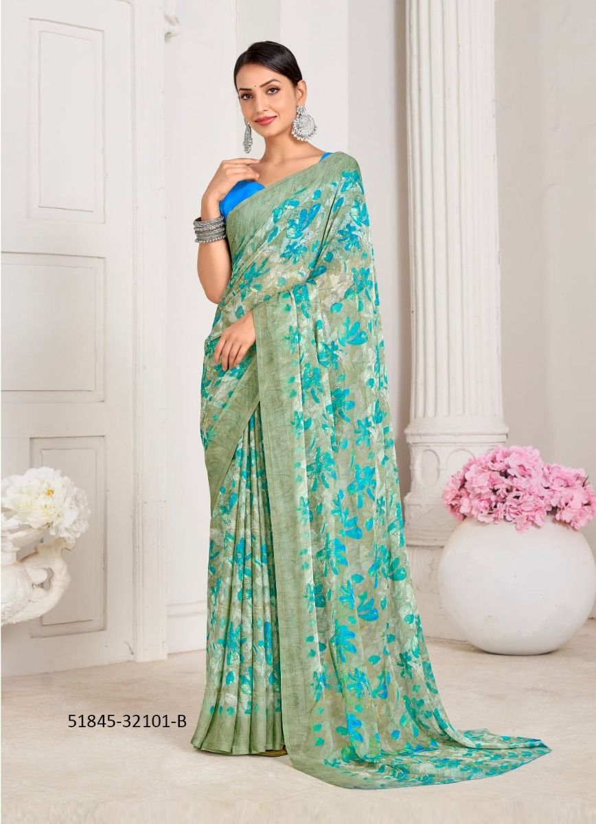 STAR CHIFFON 156 - CATALOG # 51845 (SET OF 12 SAREES) STAR CHIFFON 156 - CATALOG # 51845 (SET OF 12 SAREES)