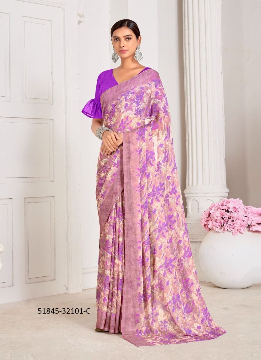 STAR CHIFFON 156 - CATALOG # 51845 (SET OF 12 SAREES) STAR CHIFFON 156 - CATALOG # 51845 (SET OF 12 SAREES)
