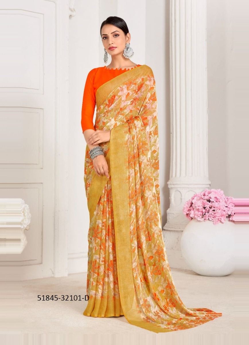 STAR CHIFFON 156 - CATALOG # 51845 (SET OF 12 SAREES) STAR CHIFFON 156 - CATALOG # 51845 (SET OF 12 SAREES)