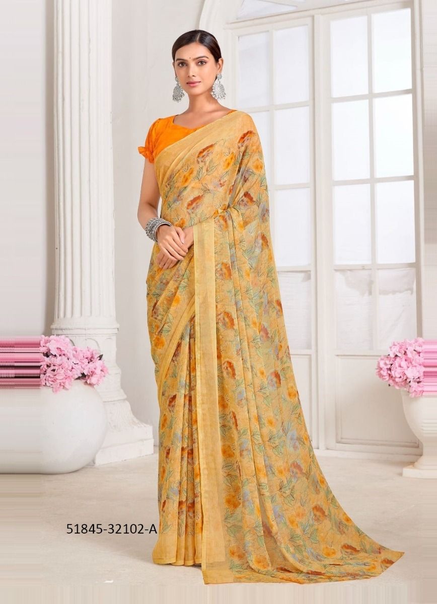 STAR CHIFFON 156 - CATALOG # 51845 (SET OF 12 SAREES) STAR CHIFFON 156 - CATALOG # 51845 (SET OF 12 SAREES)