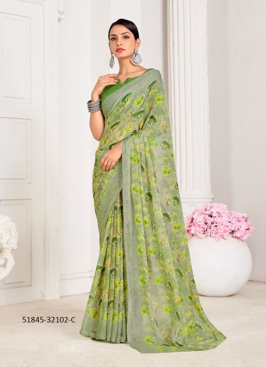 STAR CHIFFON 156 - CATALOG # 51845 (SET OF 12 SAREES) STAR CHIFFON 156 - CATALOG # 51845 (SET OF 12 SAREES)