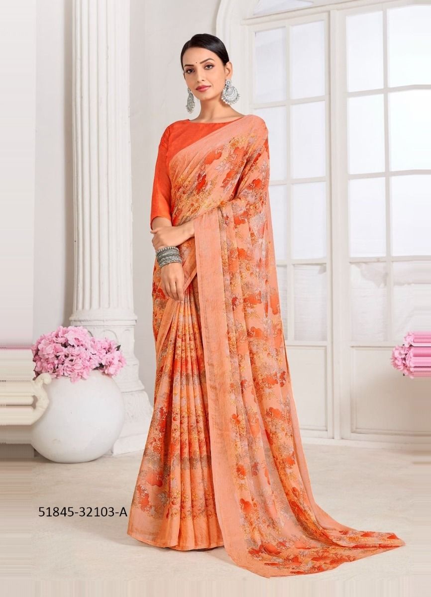STAR CHIFFON 156 - CATALOG # 51845 (SET OF 12 SAREES) STAR CHIFFON 156 - CATALOG # 51845 (SET OF 12 SAREES)