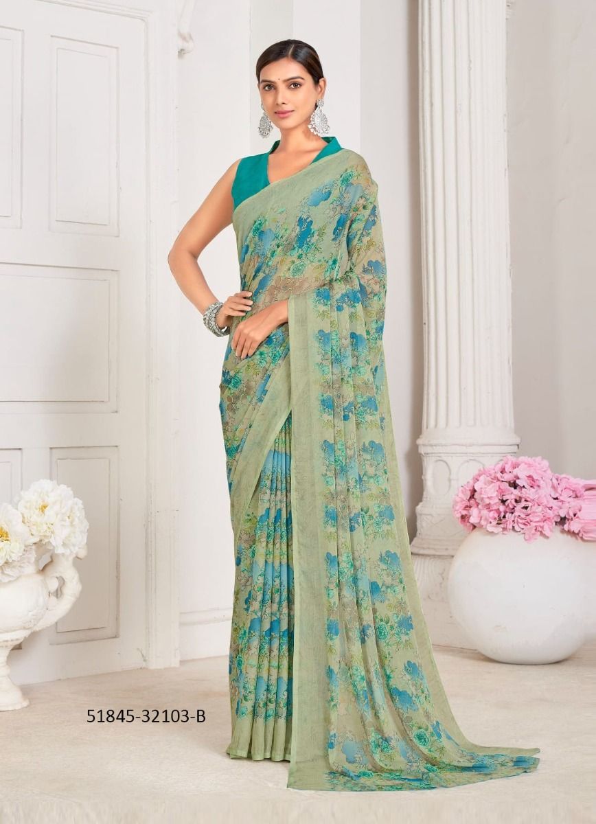 STAR CHIFFON 156 - CATALOG # 51845 (SET OF 12 SAREES) STAR CHIFFON 156 - CATALOG # 51845 (SET OF 12 SAREES)
