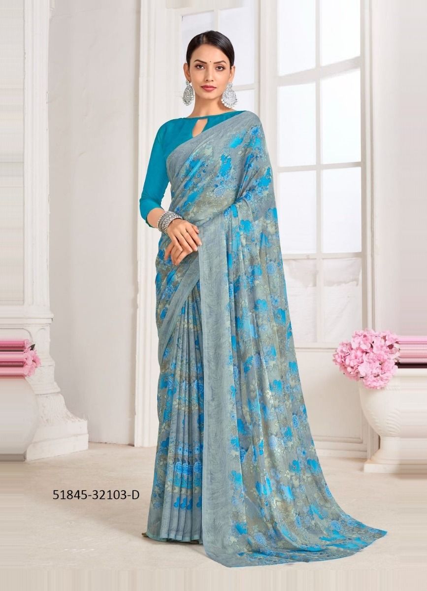 STAR CHIFFON 156 - CATALOG # 51845 (SET OF 12 SAREES) STAR CHIFFON 156 - CATALOG # 51845 (SET OF 12 SAREES)