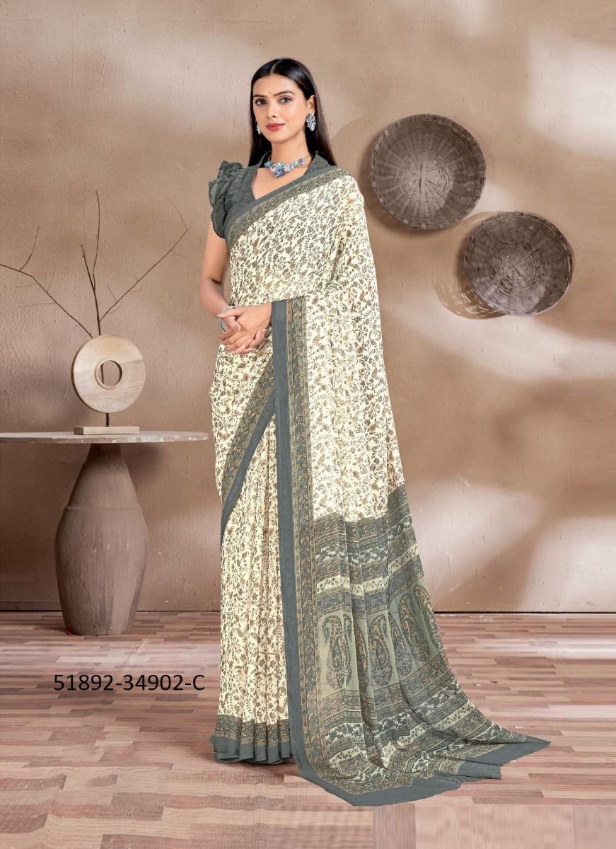 STAR CHIFFON 161 - CATALOG # 51892 (SET OF 12 SAREES) STAR CHIFFON 161 - CATALOG # 51892 (SET OF 12 SAREES)