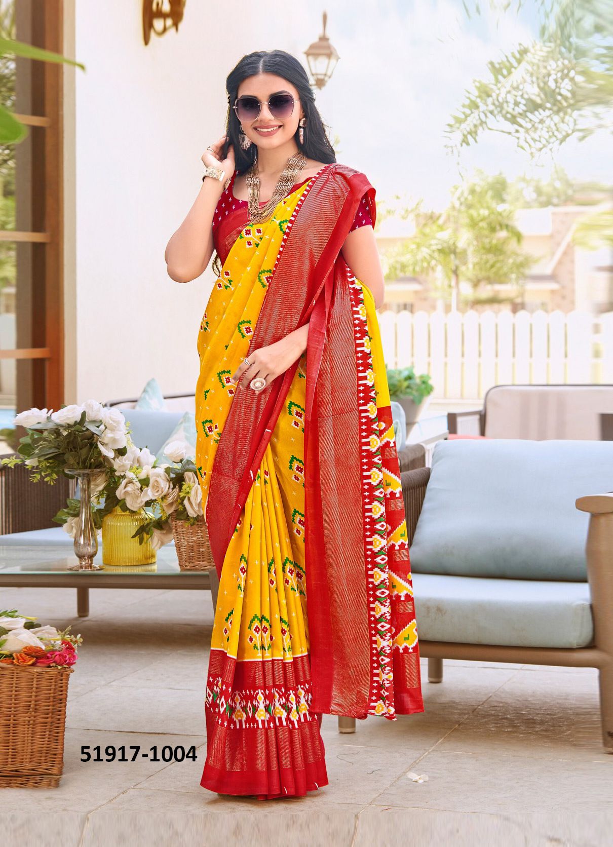 IKKAYA PATOLA 3 - CATALOG # 51917 (SET OF 8 SAREES)