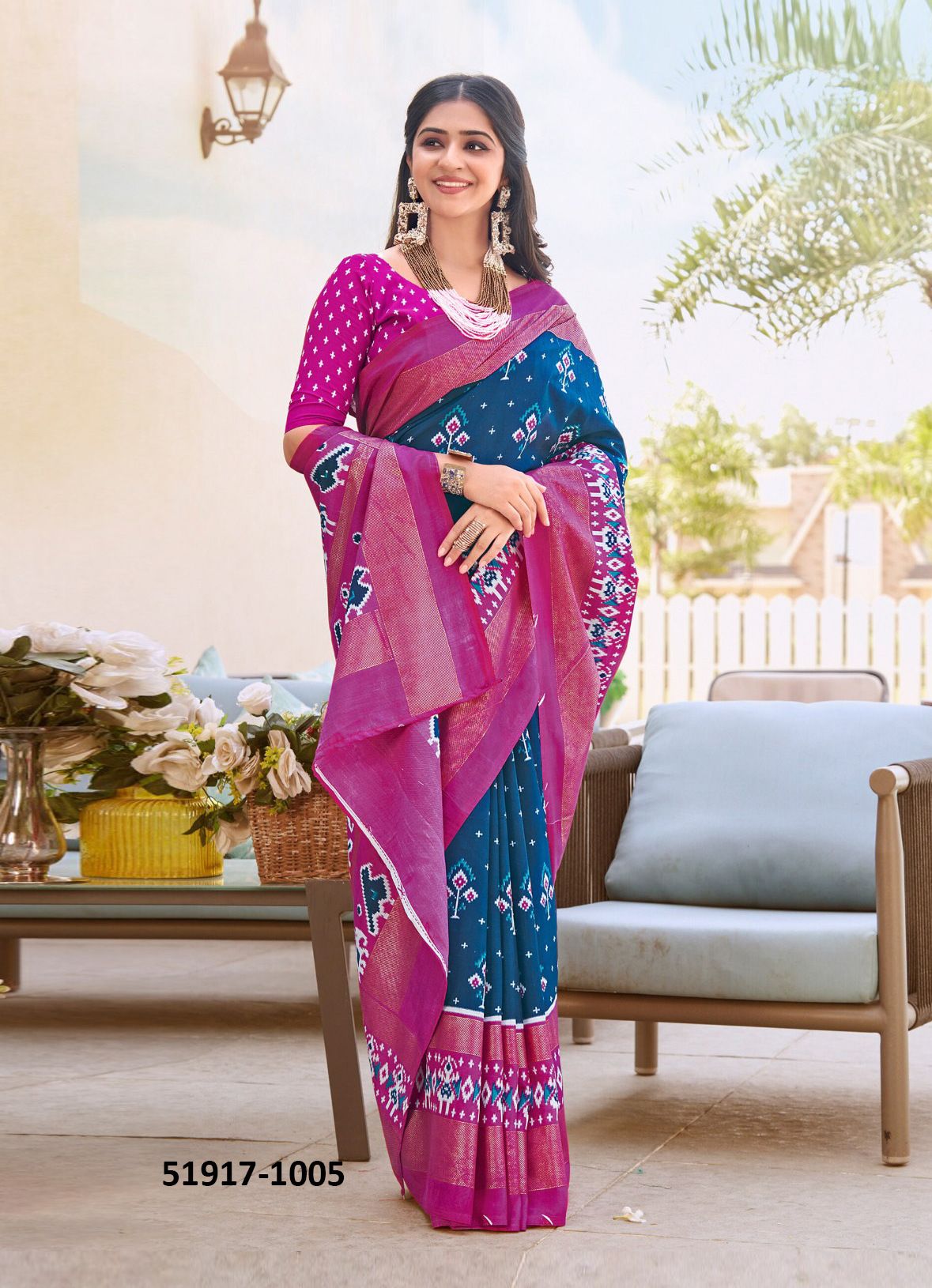 IKKAYA PATOLA 3 - CATALOG # 51917 (SET OF 8 SAREES)