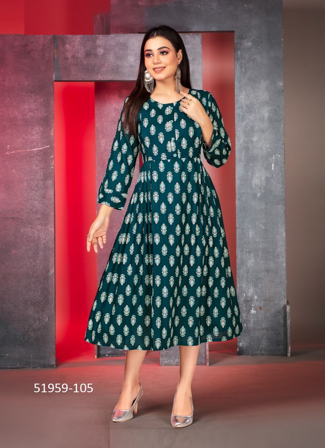 HRIDA - CATALOG # 51959 (SET OF 6 READYMADE KURTIS)