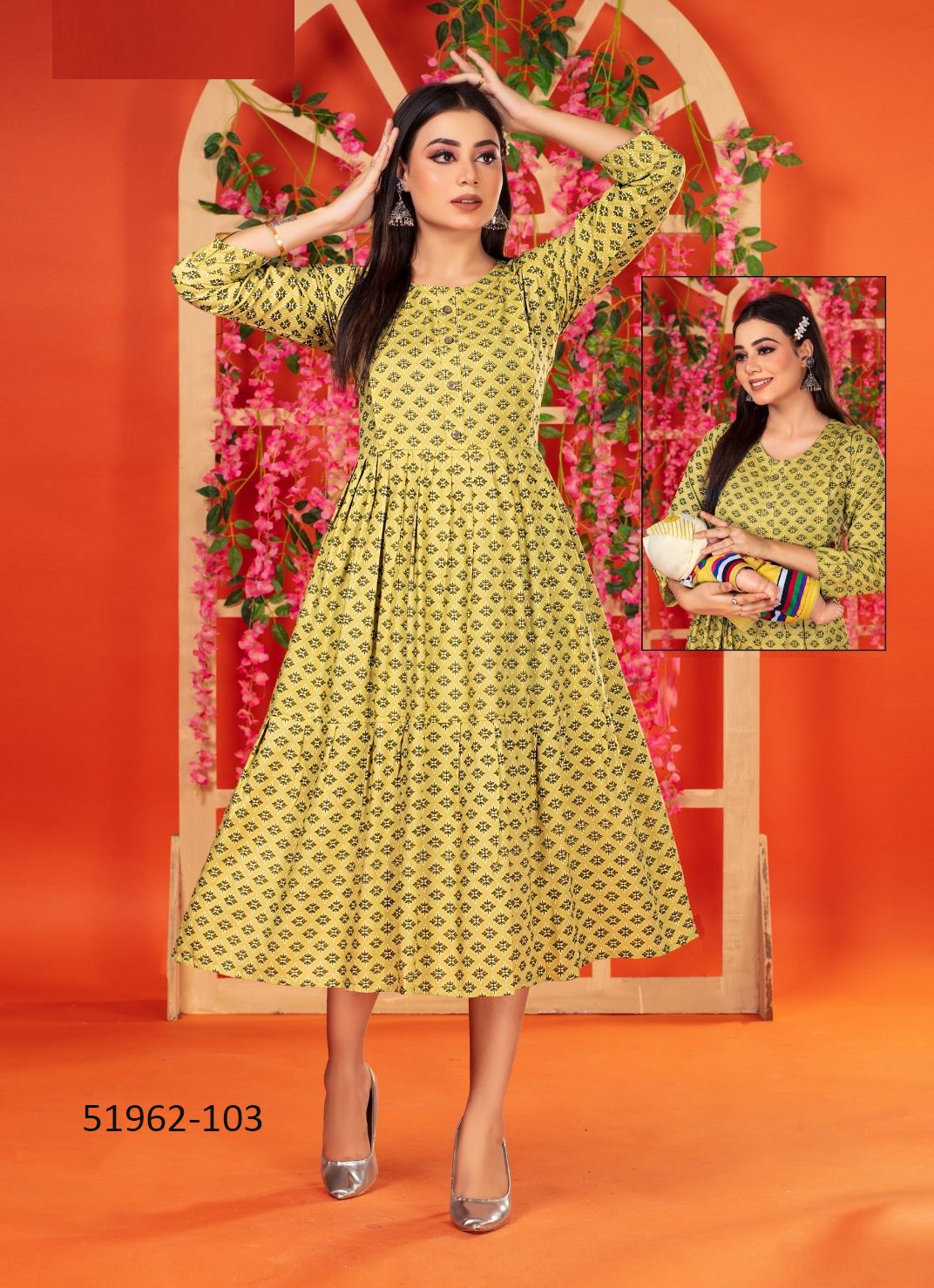 NIKKI - CATALOG # 51962 (SET OF 6 READYMADE KURTIS)