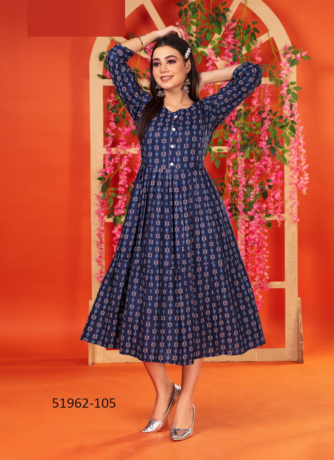NIKKI - CATALOG # 51962 (SET OF 6 READYMADE KURTIS)