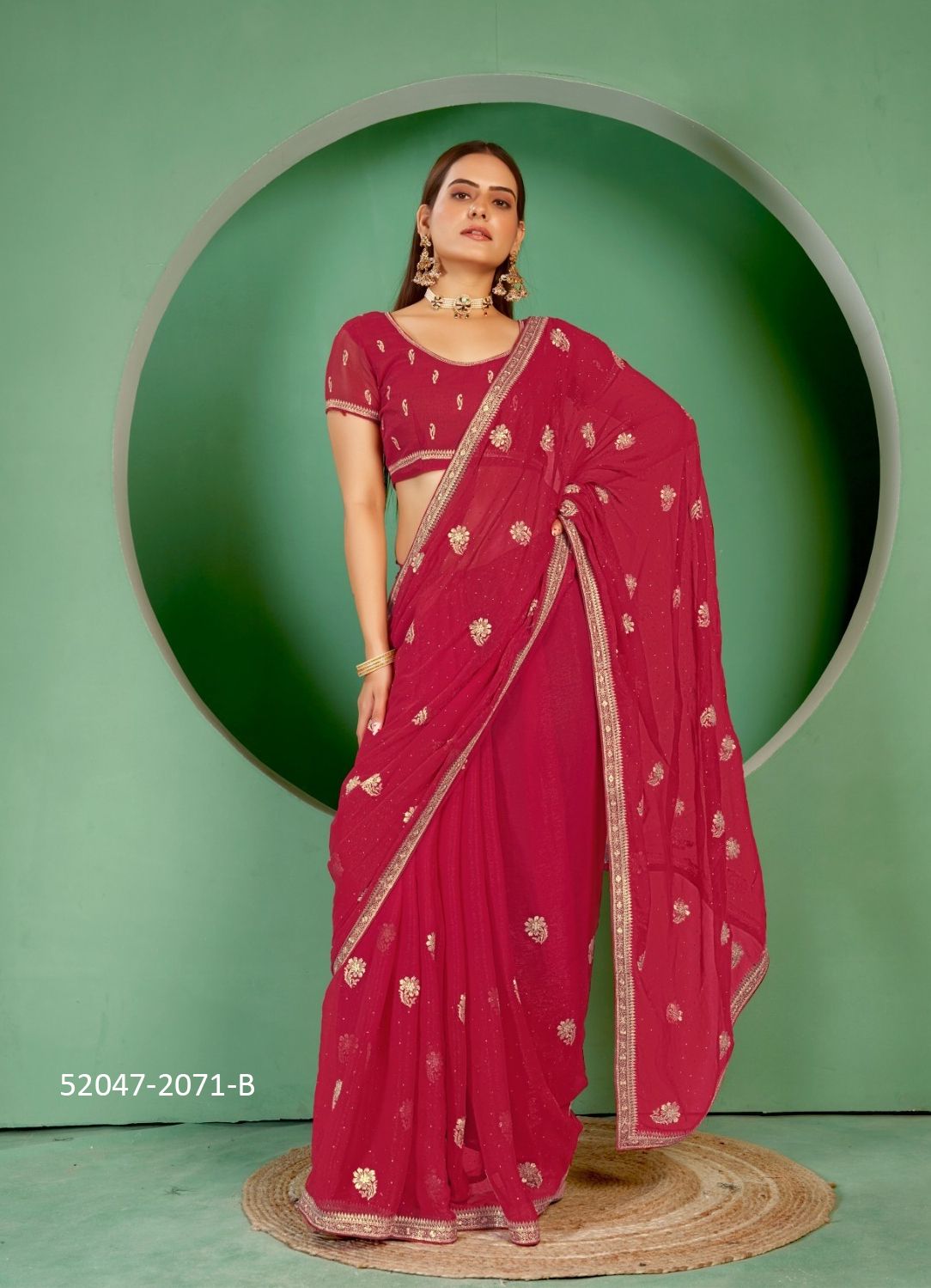 2071A TO 2071C - CATALOG # 52047 (SET OF 3 SAREES) 2071A TO 2071C - CATALOG # 52047 (SET OF 3 SAREES)