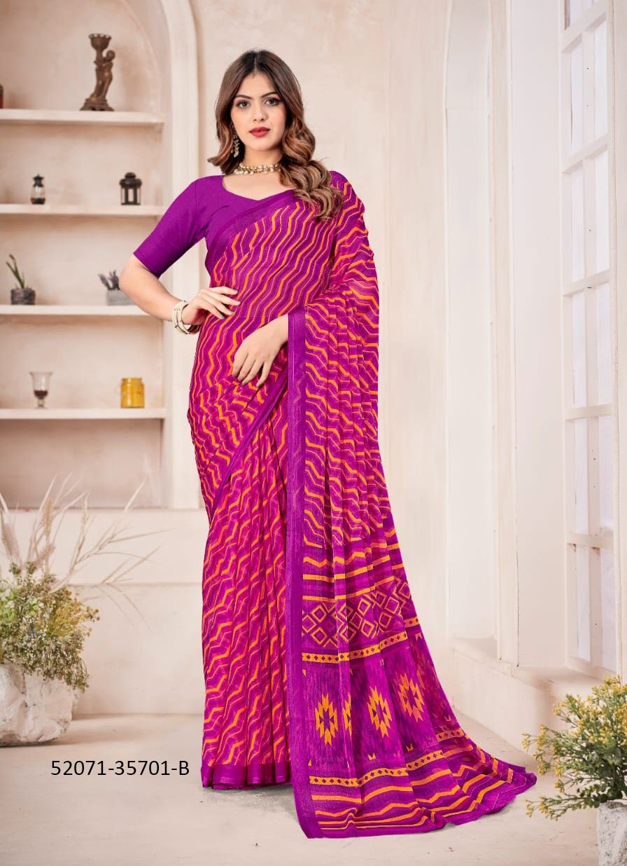 STAR CHIFFON 167 - CATALOG # 52071 (SET OF 12 SAREES) STAR CHIFFON 167 - CATALOG # 52071 (SET OF 12 SAREES)