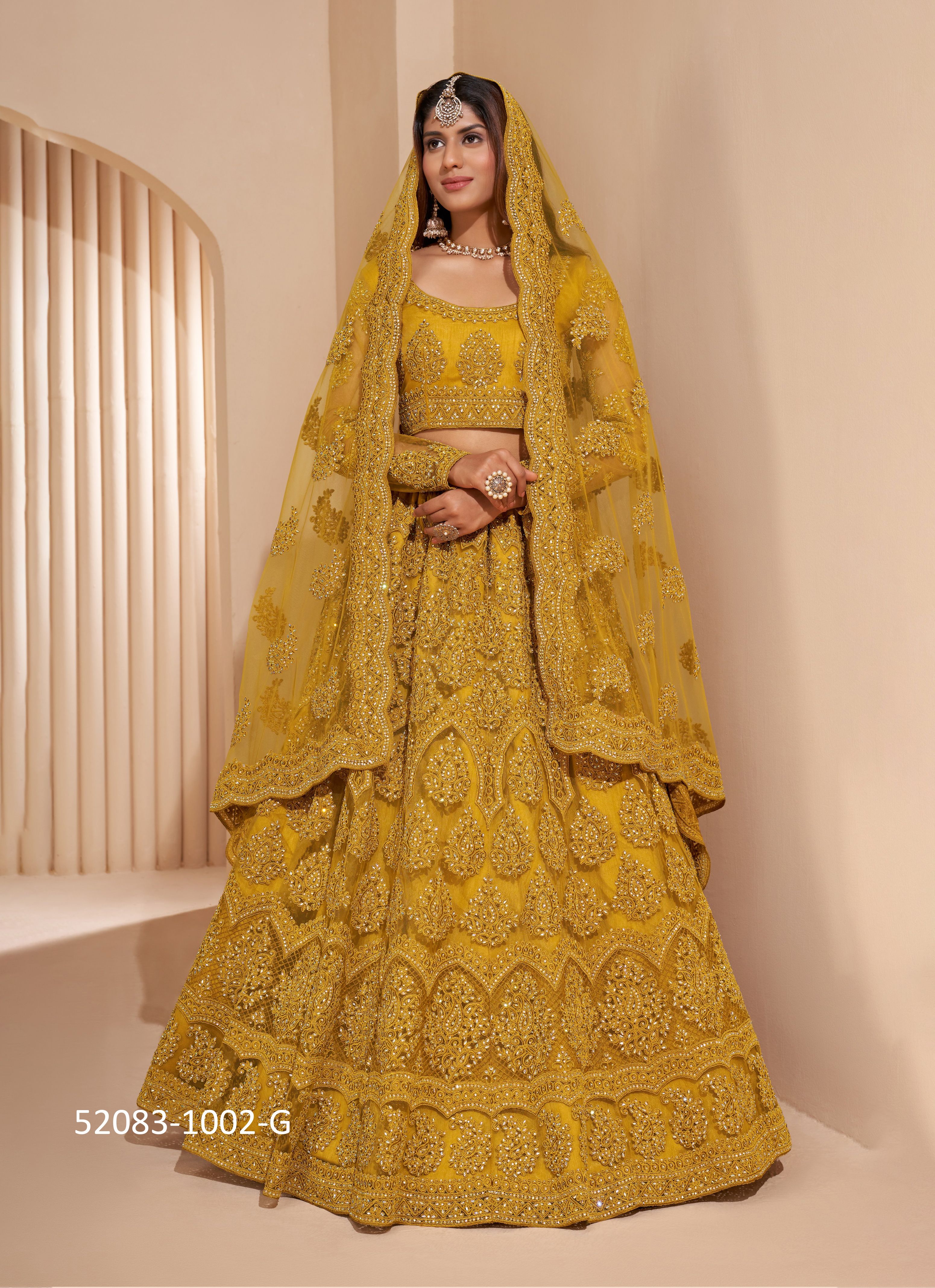 BRIDAL HERITAGE COLOUR SPLASH - CATALOG # 52083 (SET OF 14 LEHENGAS (SEMI-STITCHED)) BRIDAL HERITAGE COLOUR SPLASH - CATALOG # 52083 (SET OF 14 LEHENGAS (SEMI-STITCHED))