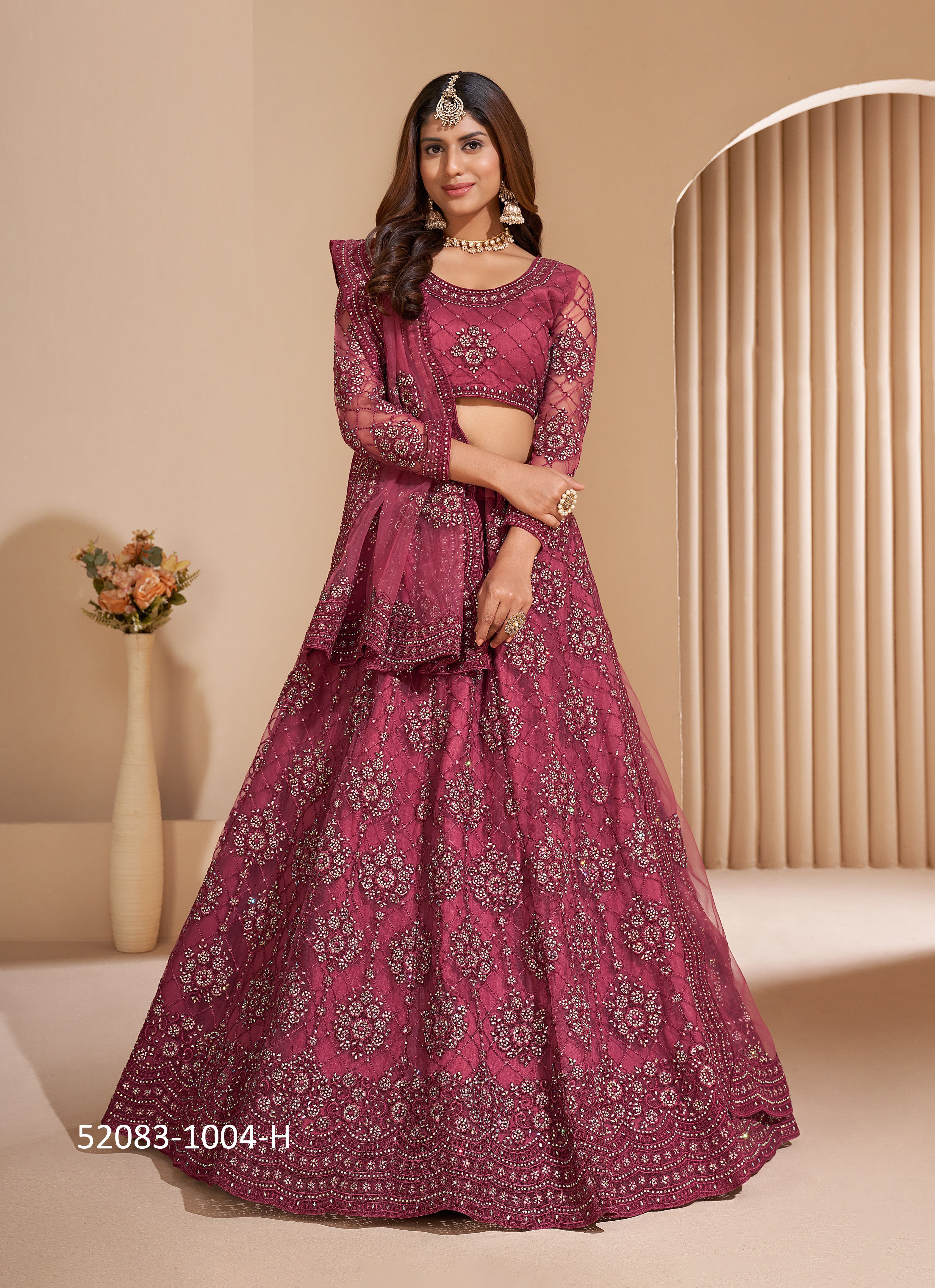 BRIDAL HERITAGE COLOUR SPLASH - CATALOG # 52083 (SET OF 14 LEHENGAS (SEMI-STITCHED)) BRIDAL HERITAGE COLOUR SPLASH - CATALOG # 52083 (SET OF 14 LEHENGAS (SEMI-STITCHED))