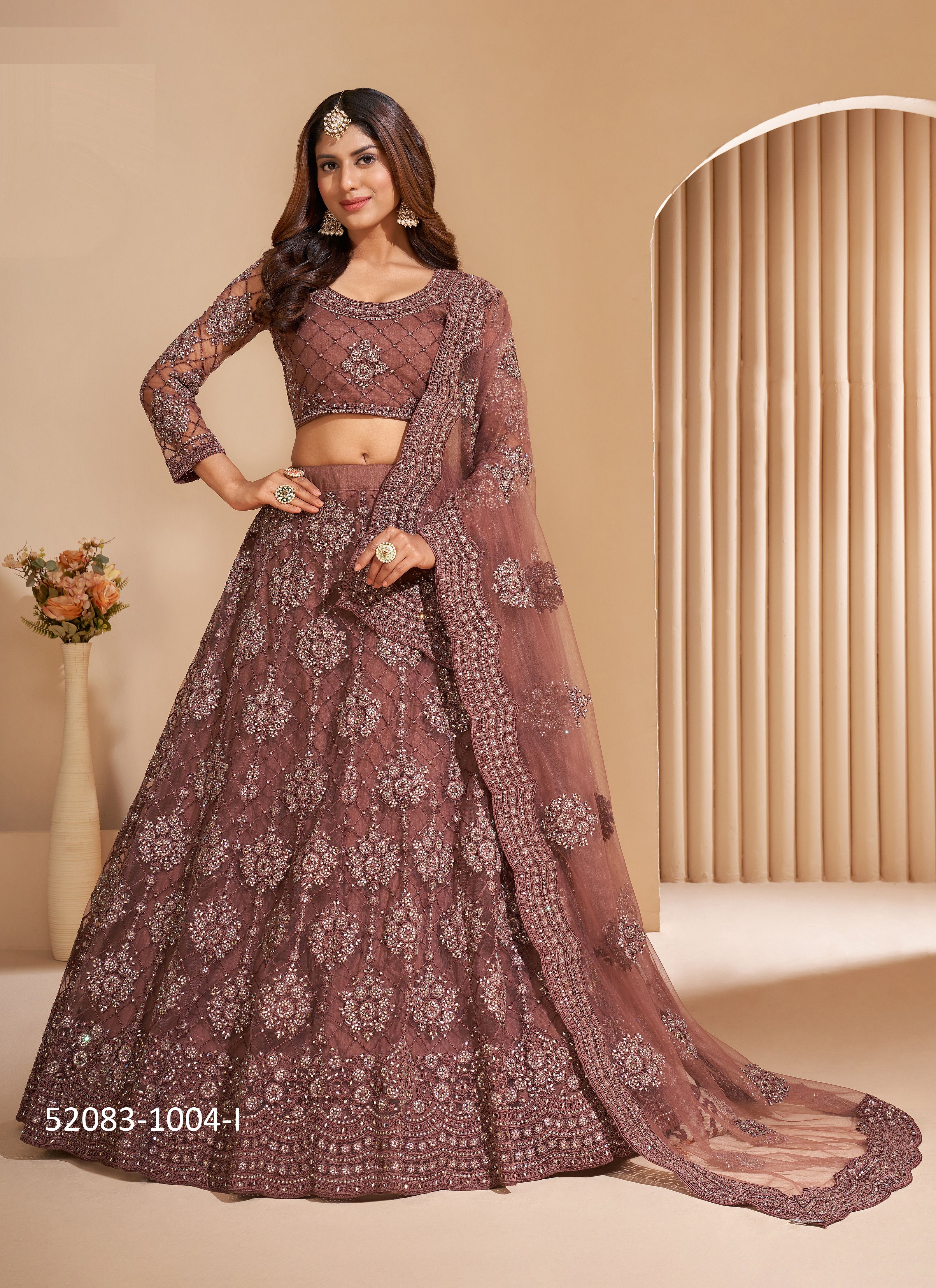 BRIDAL HERITAGE COLOUR SPLASH - CATALOG # 52083 (SET OF 14 LEHENGAS (SEMI-STITCHED)) BRIDAL HERITAGE COLOUR SPLASH - CATALOG # 52083 (SET OF 14 LEHENGAS (SEMI-STITCHED))