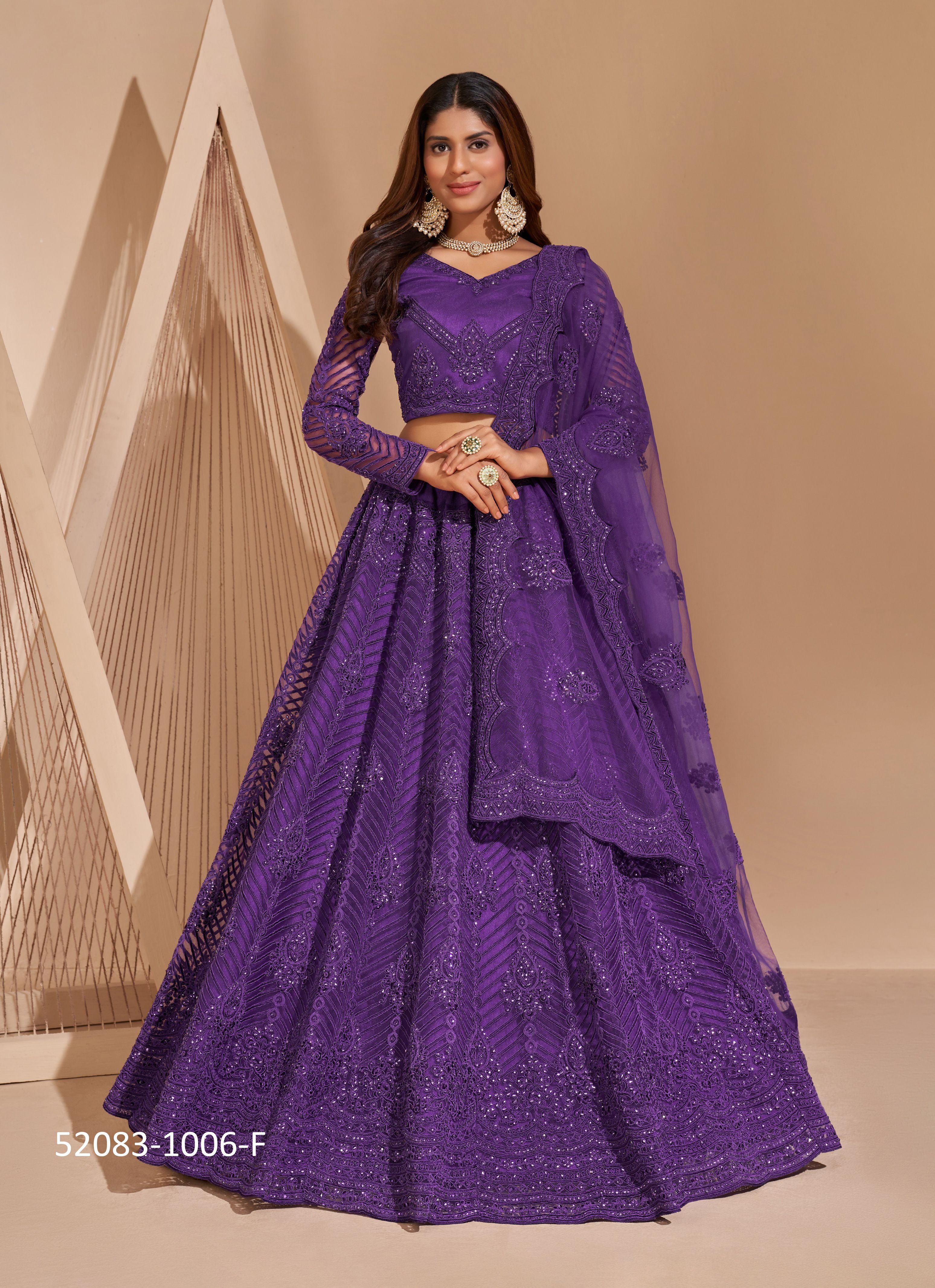 BRIDAL HERITAGE COLOUR SPLASH - CATALOG # 52083 (SET OF 14 LEHENGAS (SEMI-STITCHED)) BRIDAL HERITAGE COLOUR SPLASH - CATALOG # 52083 (SET OF 14 LEHENGAS (SEMI-STITCHED))