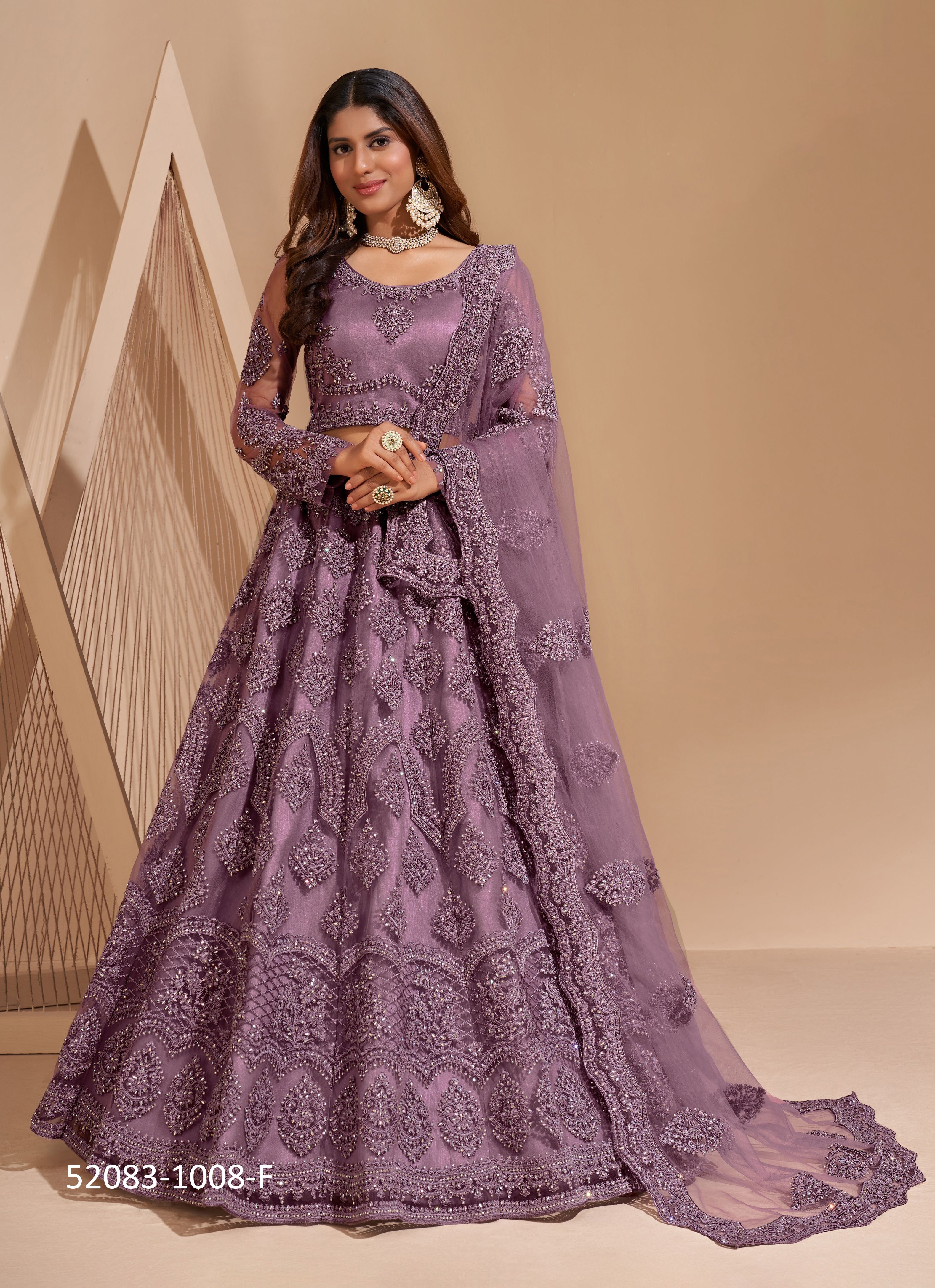 BRIDAL HERITAGE COLOUR SPLASH - CATALOG # 52083 (SET OF 14 LEHENGAS (SEMI-STITCHED)) BRIDAL HERITAGE COLOUR SPLASH - CATALOG # 52083 (SET OF 14 LEHENGAS (SEMI-STITCHED))