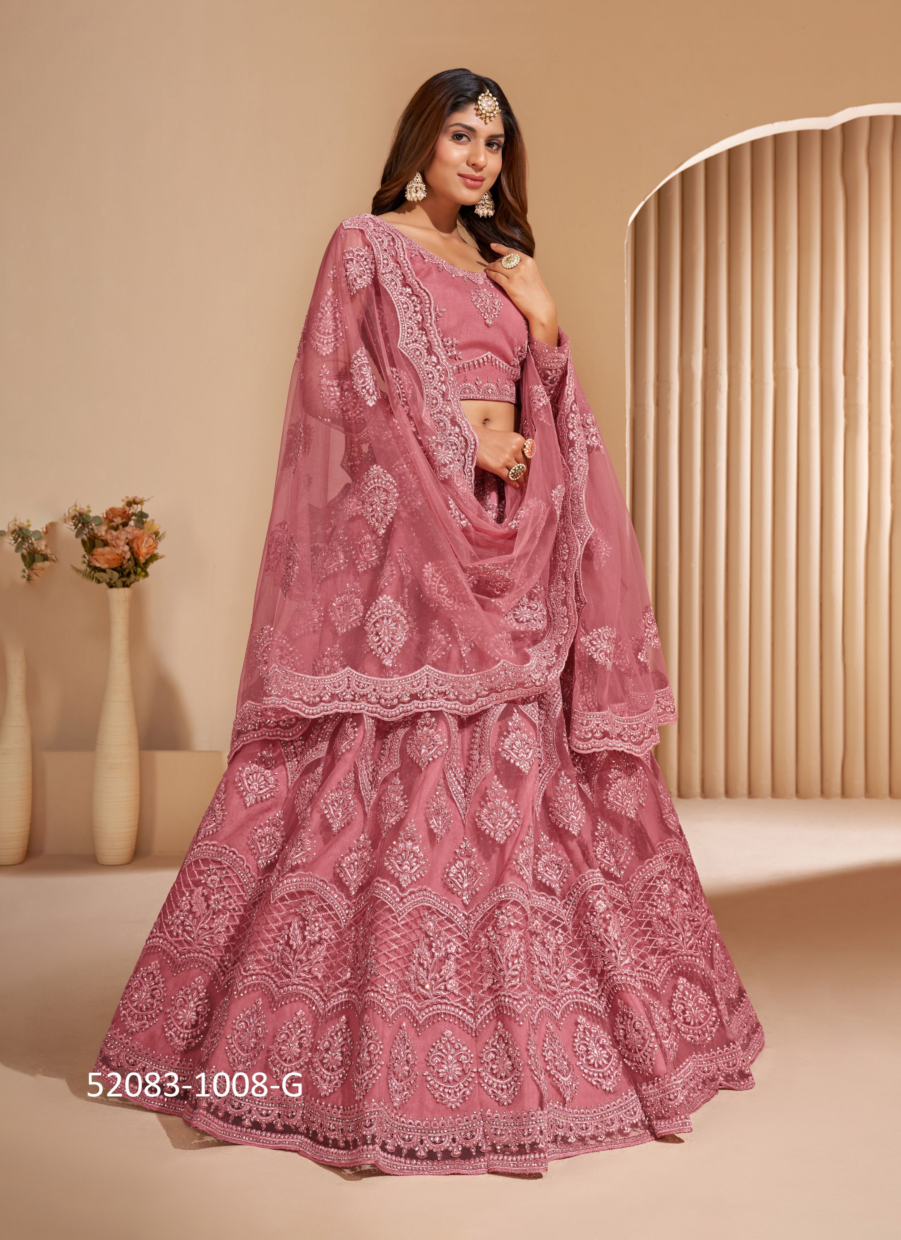 BRIDAL HERITAGE COLOUR SPLASH - CATALOG # 52083 (SET OF 14 LEHENGAS (SEMI-STITCHED)) BRIDAL HERITAGE COLOUR SPLASH - CATALOG # 52083 (SET OF 14 LEHENGAS (SEMI-STITCHED))