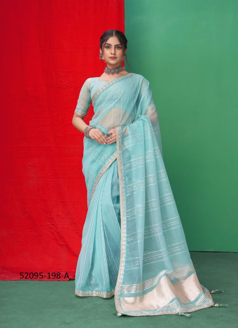 COLORS OF 198 - CATALOG # 52095 (SET OF 6 SAREES) COLORS OF 198 - CATALOG # 52095 (SET OF 6 SAREES)