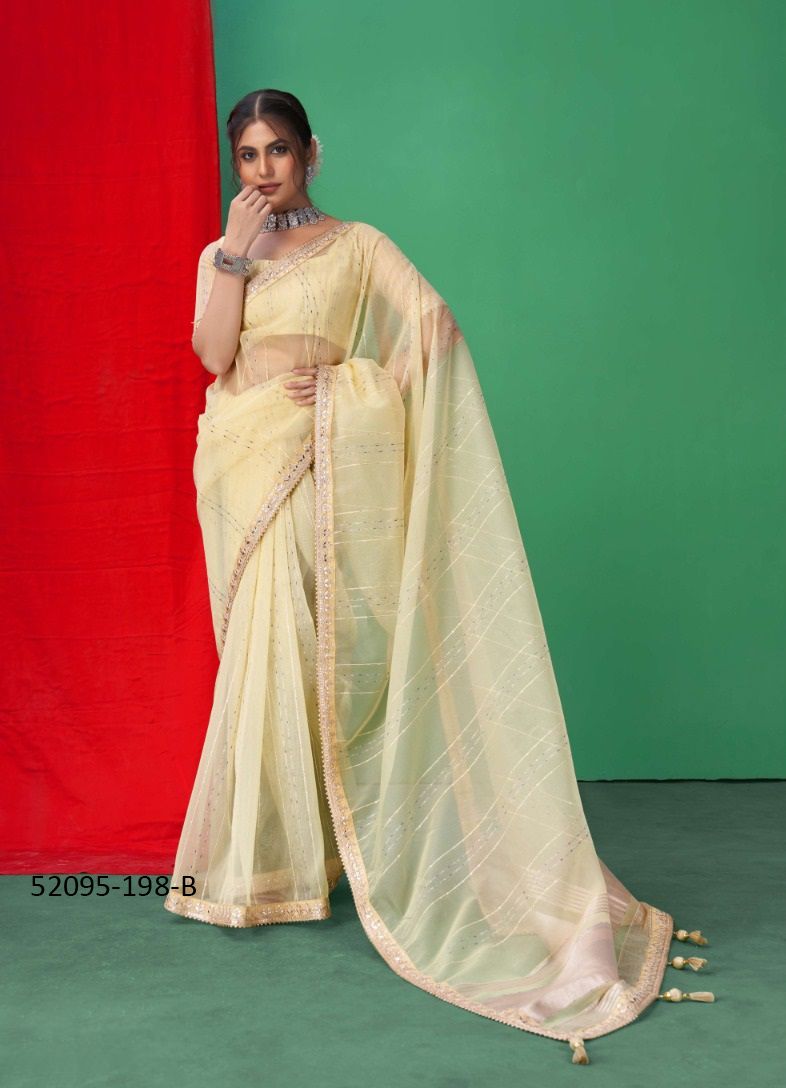 COLORS OF 198 - CATALOG # 52095 (SET OF 6 SAREES) COLORS OF 198 - CATALOG # 52095 (SET OF 6 SAREES)