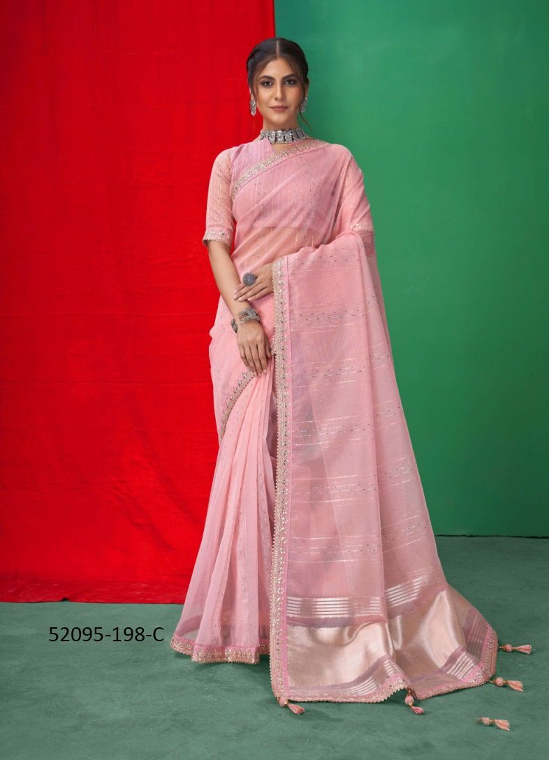 COLORS OF 198 - CATALOG # 52095 (SET OF 6 SAREES) COLORS OF 198 - CATALOG # 52095 (SET OF 6 SAREES)
