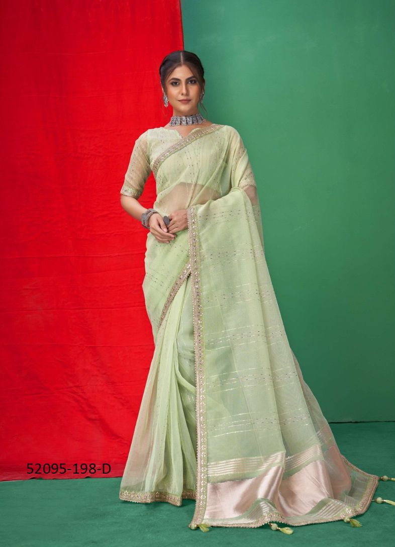 COLORS OF 198 - CATALOG # 52095 (SET OF 6 SAREES) COLORS OF 198 - CATALOG # 52095 (SET OF 6 SAREES)