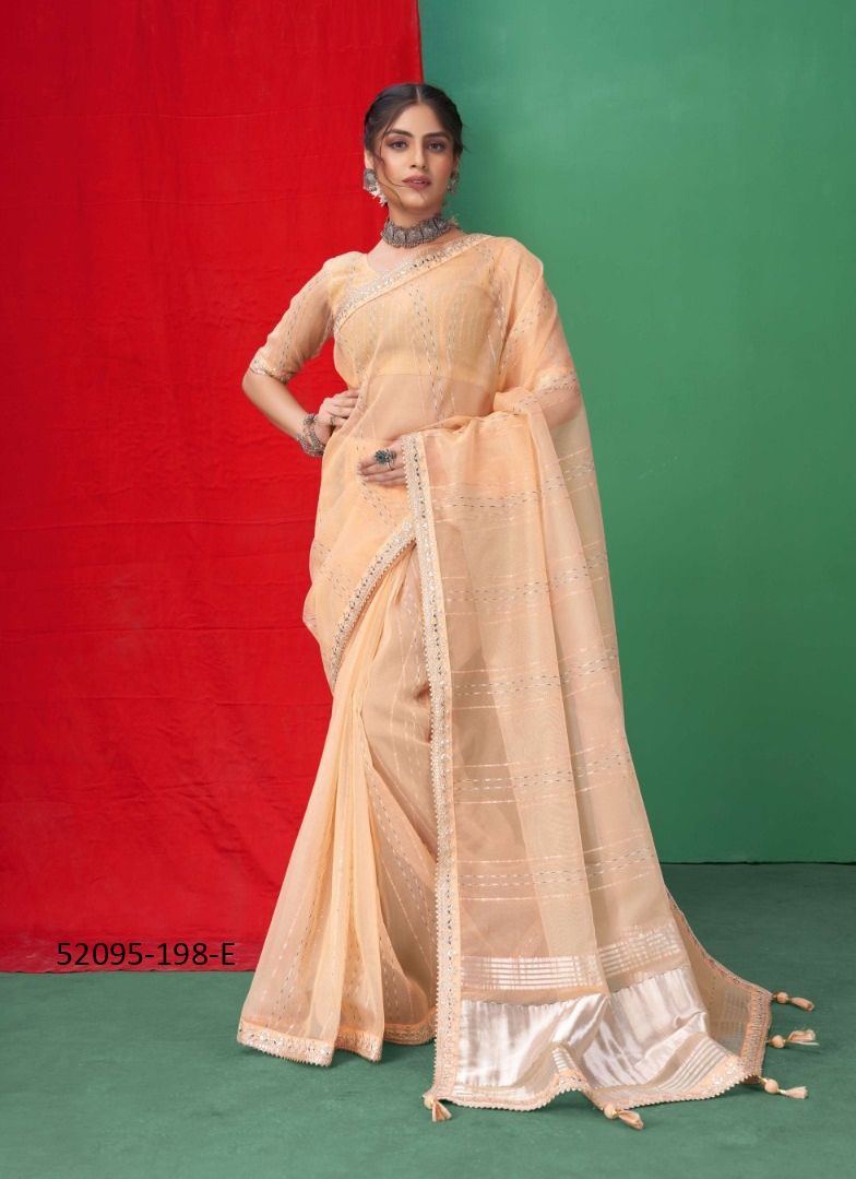 COLORS OF 198 - CATALOG # 52095 (SET OF 6 SAREES) COLORS OF 198 - CATALOG # 52095 (SET OF 6 SAREES)