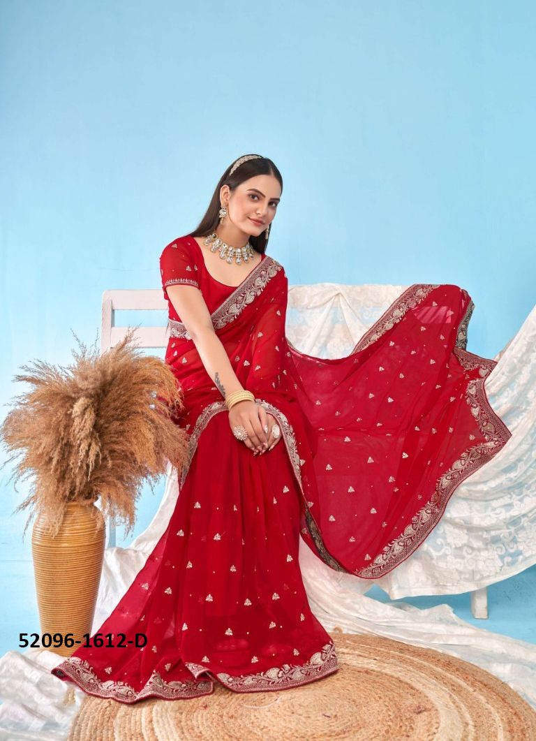 COLORS OF 1612 - CATALOG # 52096 (SET OF 4 SAREES) COLORS OF 1612 - CATALOG # 52096 (SET OF 4 SAREES)