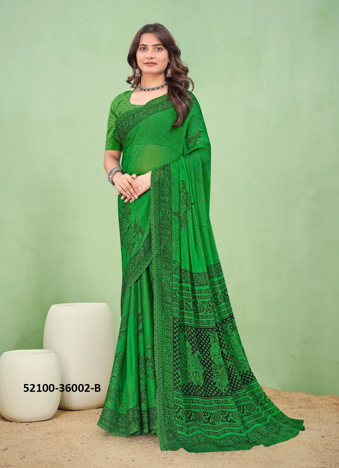 STAR CHIFFON 168 - CATALOG # 52100 (SET OF 12 SAREES)