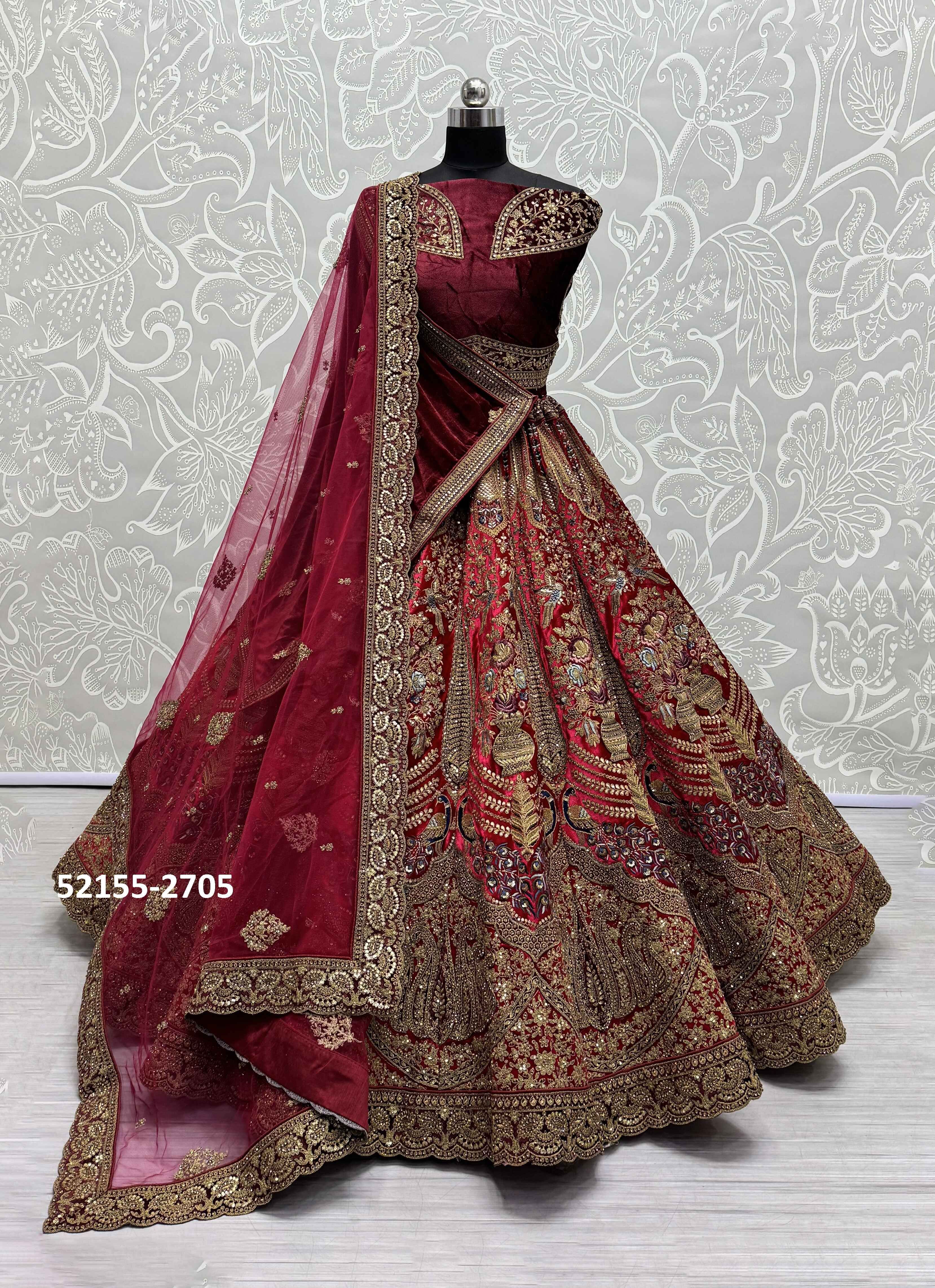 SERIES 2704-2709 - CATALOG # 52155 (SET OF 10 LEHENGAS (SEMI-STITCHED))