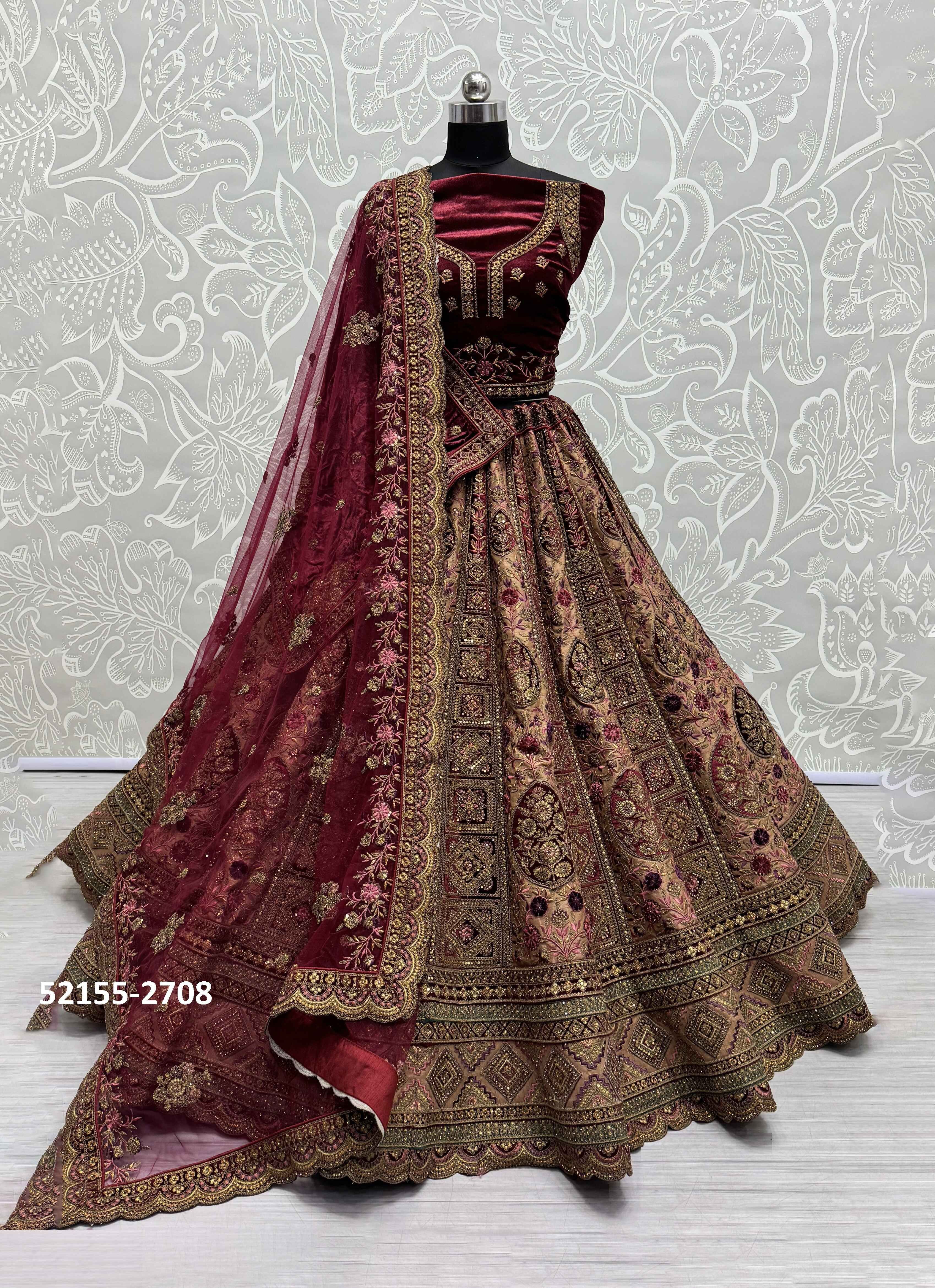 SERIES 2704-2709 - CATALOG # 52155 (SET OF 10 LEHENGAS (SEMI-STITCHED))