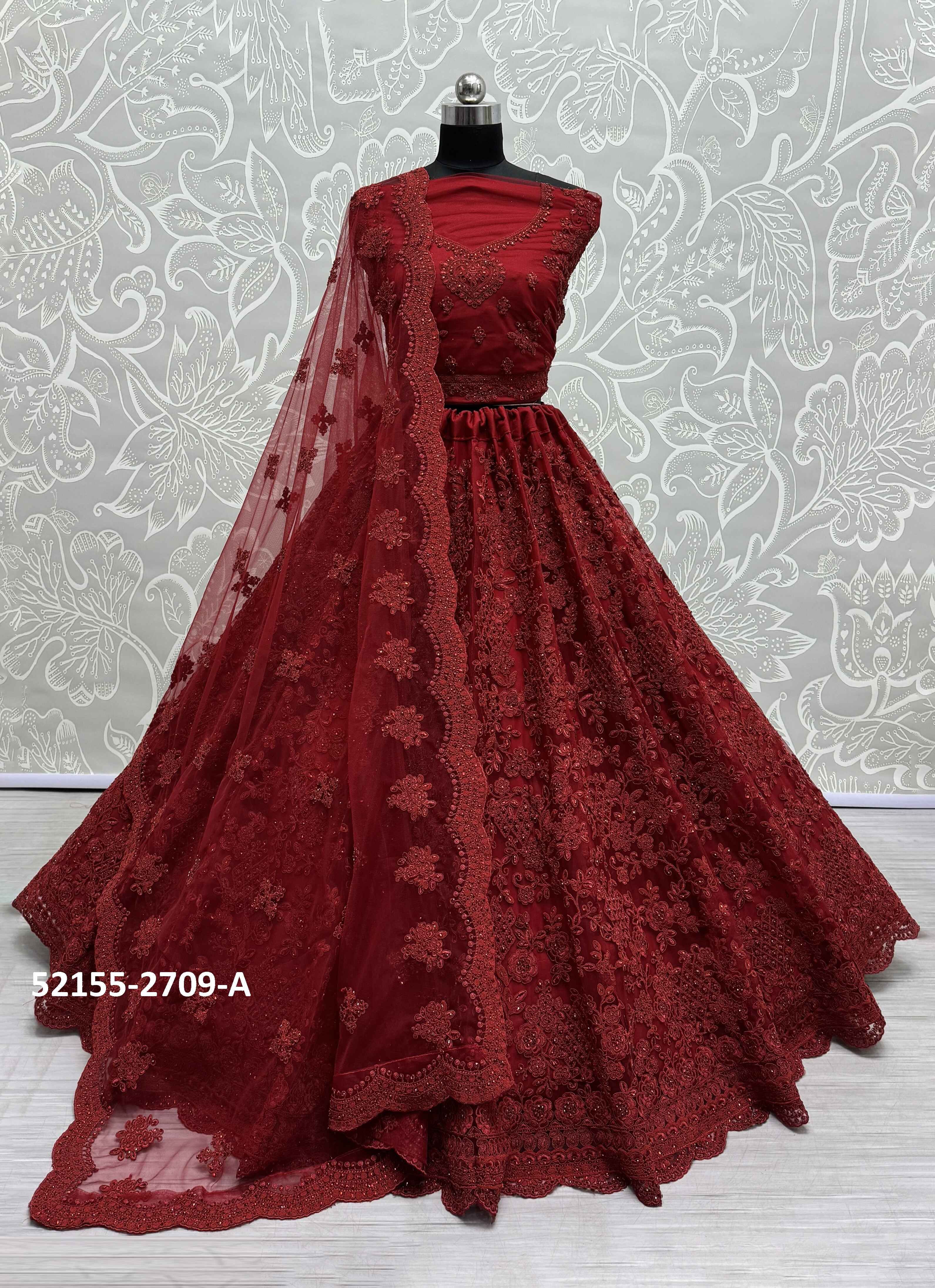 SERIES 2704-2709 - CATALOG # 52155 (SET OF 10 LEHENGAS (SEMI-STITCHED))