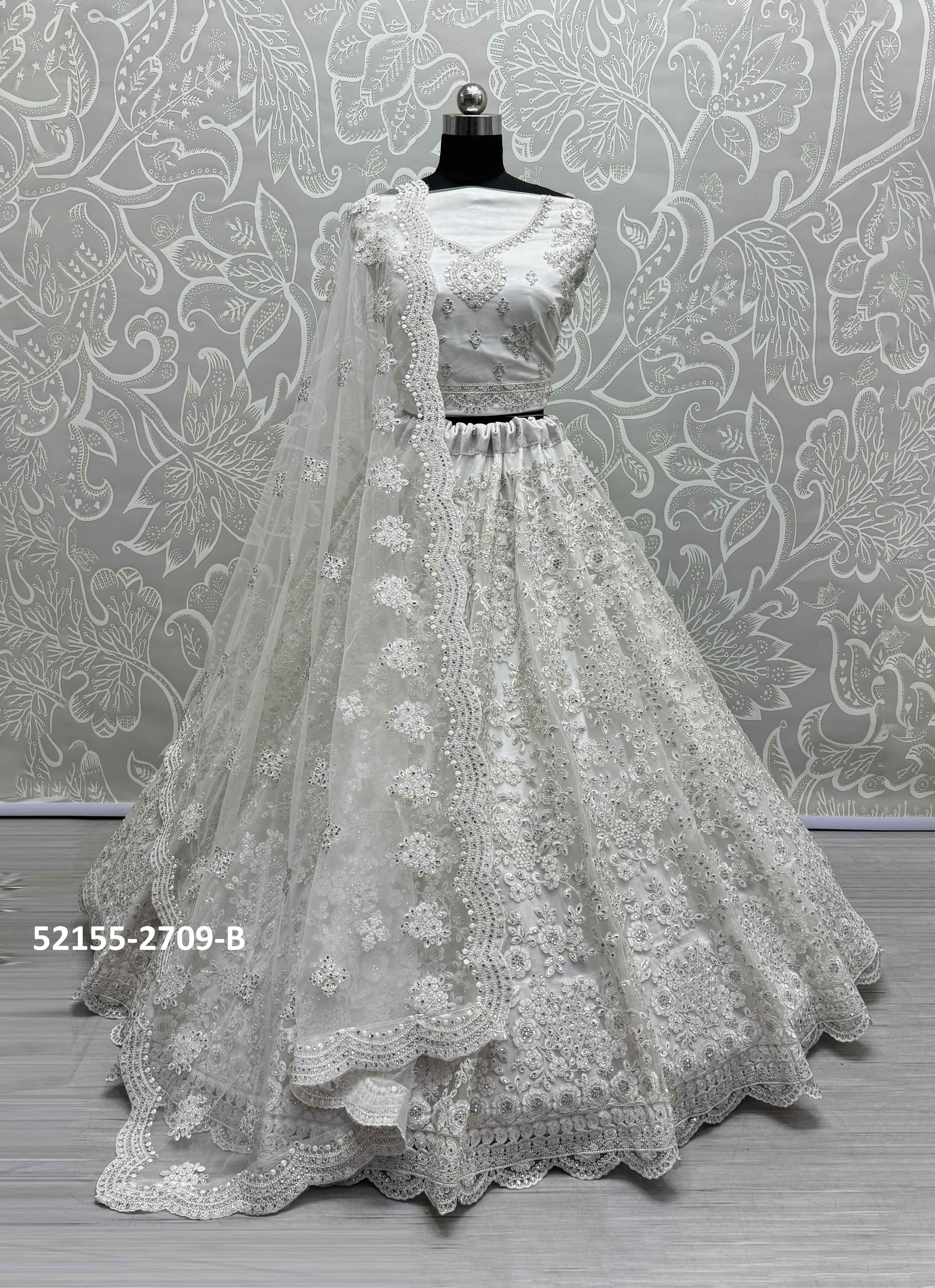 SERIES 2704-2709 - CATALOG # 52155 (SET OF 10 LEHENGAS (SEMI-STITCHED))