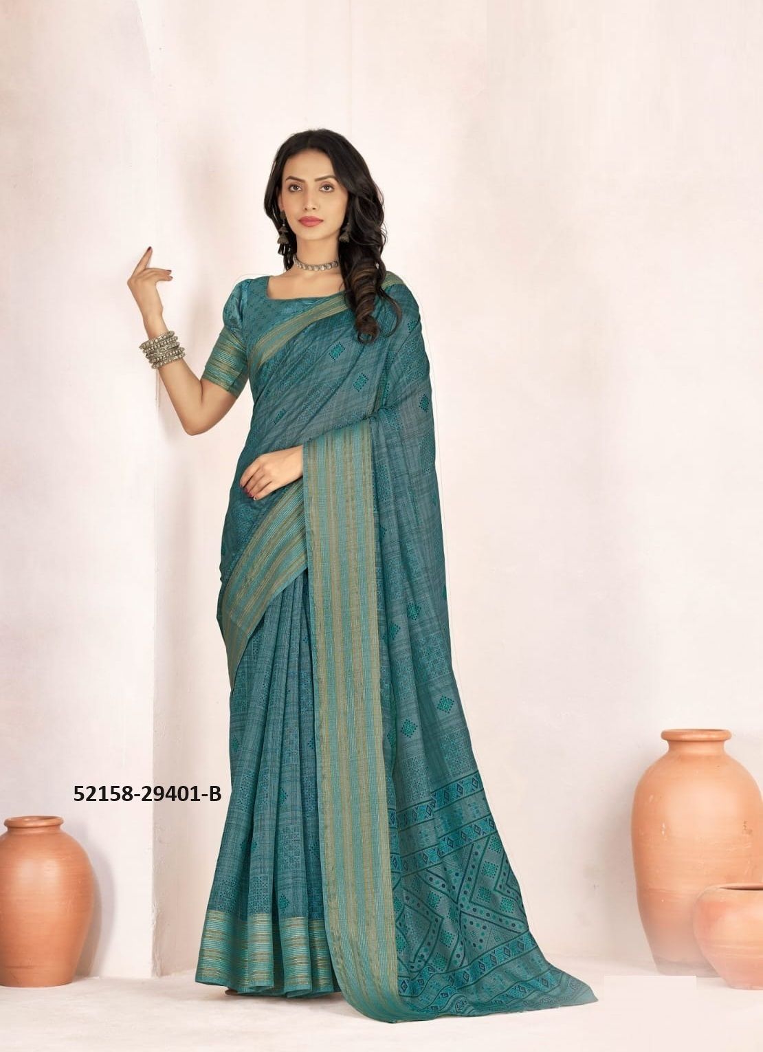 VIDHYA 1 - CATALOG # 52158 (SET OF 6 SAREES)