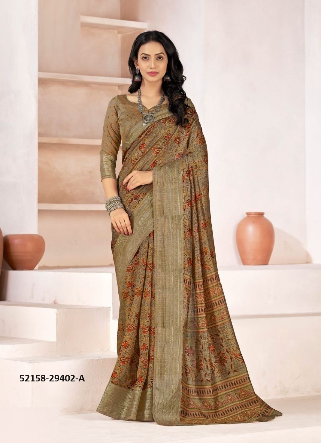 VIDHYA 1 - CATALOG # 52158 (SET OF 6 SAREES)