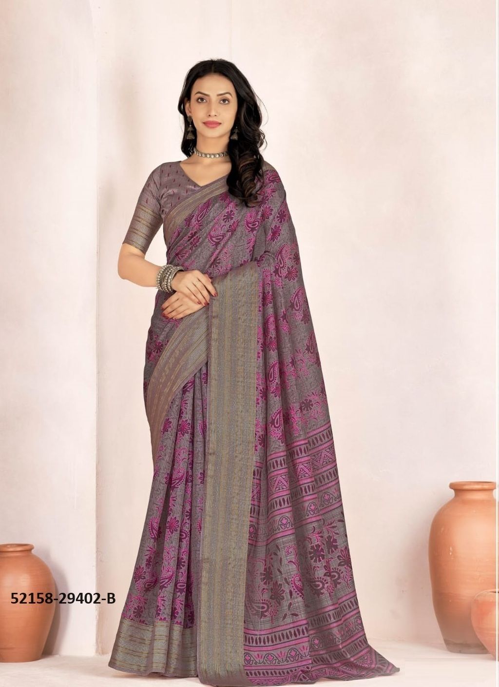 VIDHYA 1 - CATALOG # 52158 (SET OF 6 SAREES)