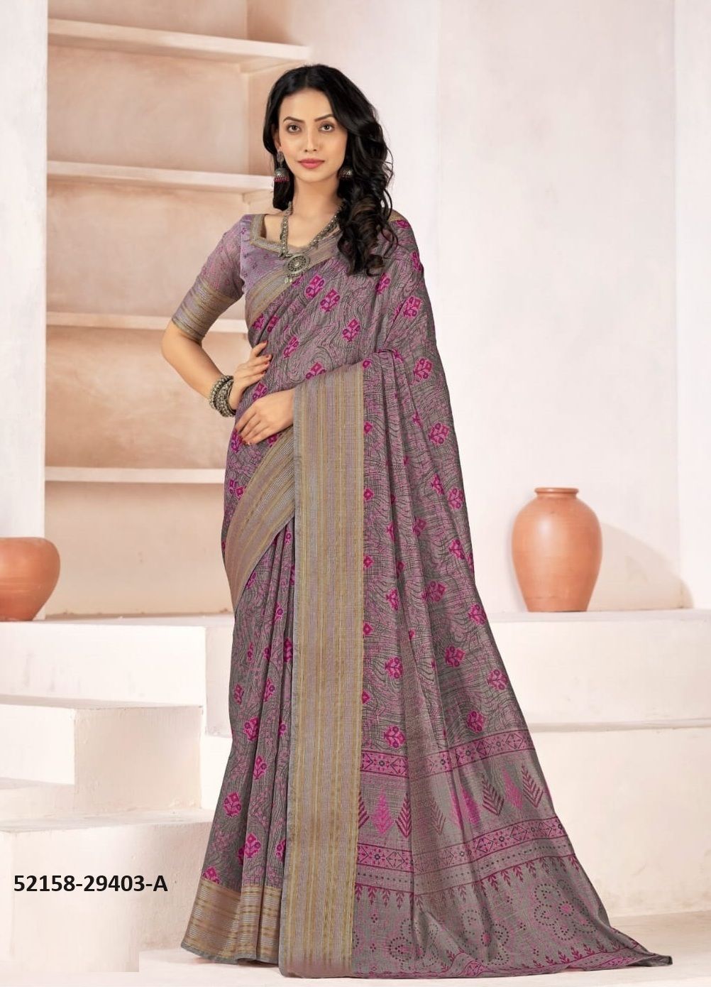 VIDHYA 1 - CATALOG # 52158 (SET OF 6 SAREES)