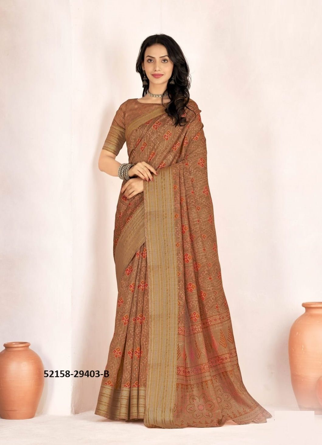 VIDHYA 1 - CATALOG # 52158 (SET OF 6 SAREES)