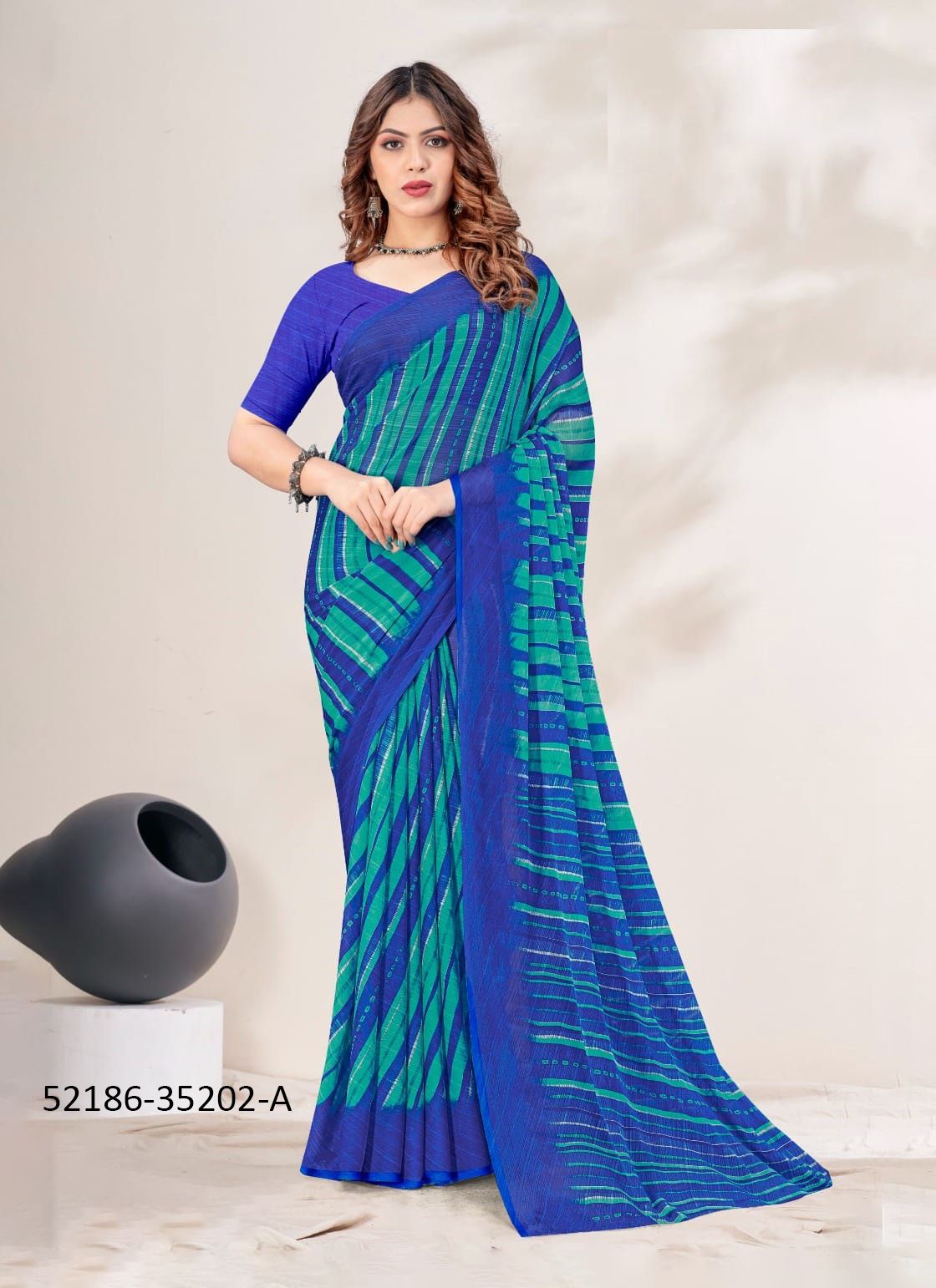 STAR CHIFFON 164 - CATALOG # 52186 (SET OF 12 SAREES)