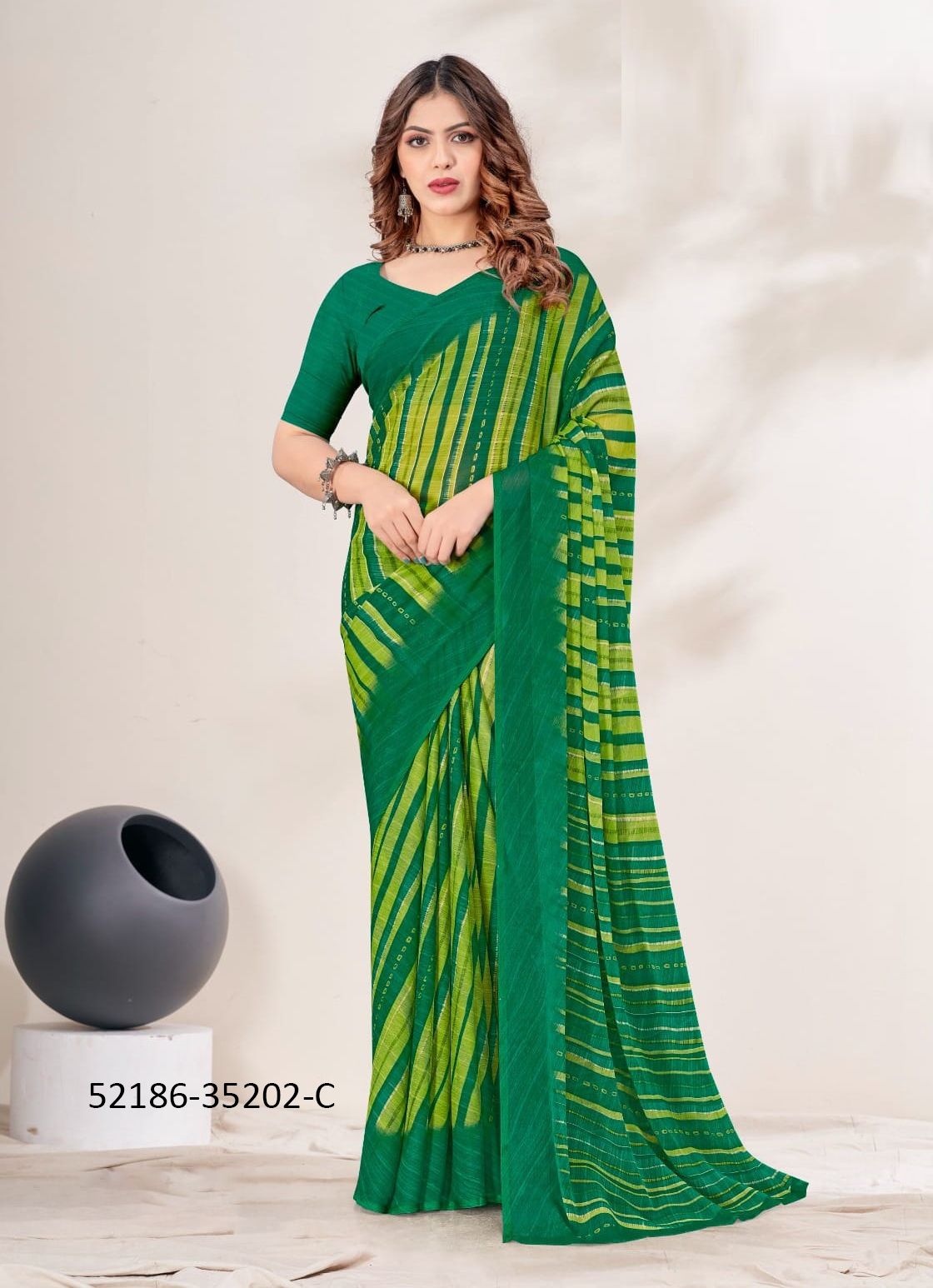 STAR CHIFFON 164 - CATALOG # 52186 (SET OF 12 SAREES)