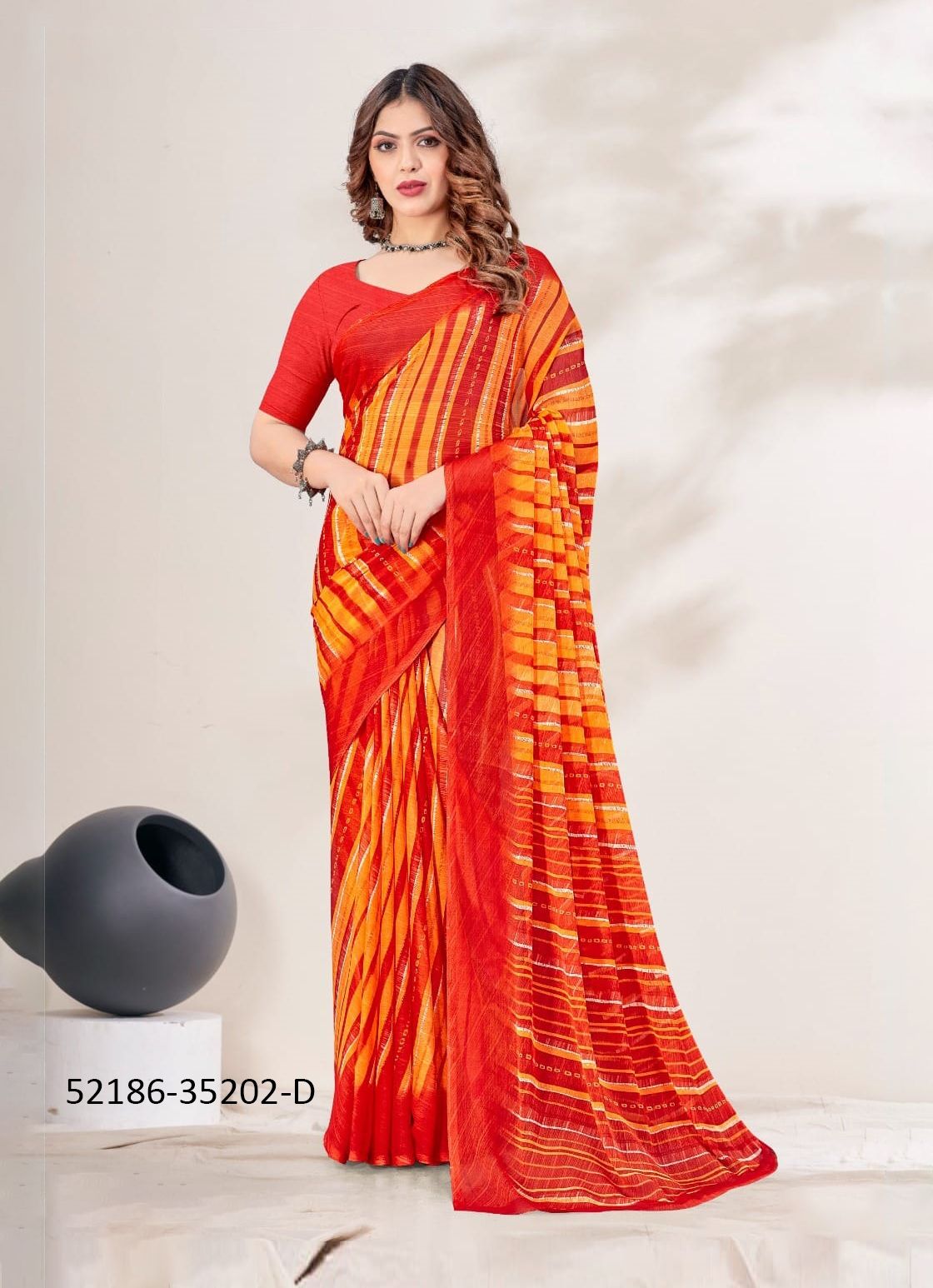 STAR CHIFFON 164 - CATALOG # 52186 (SET OF 12 SAREES)