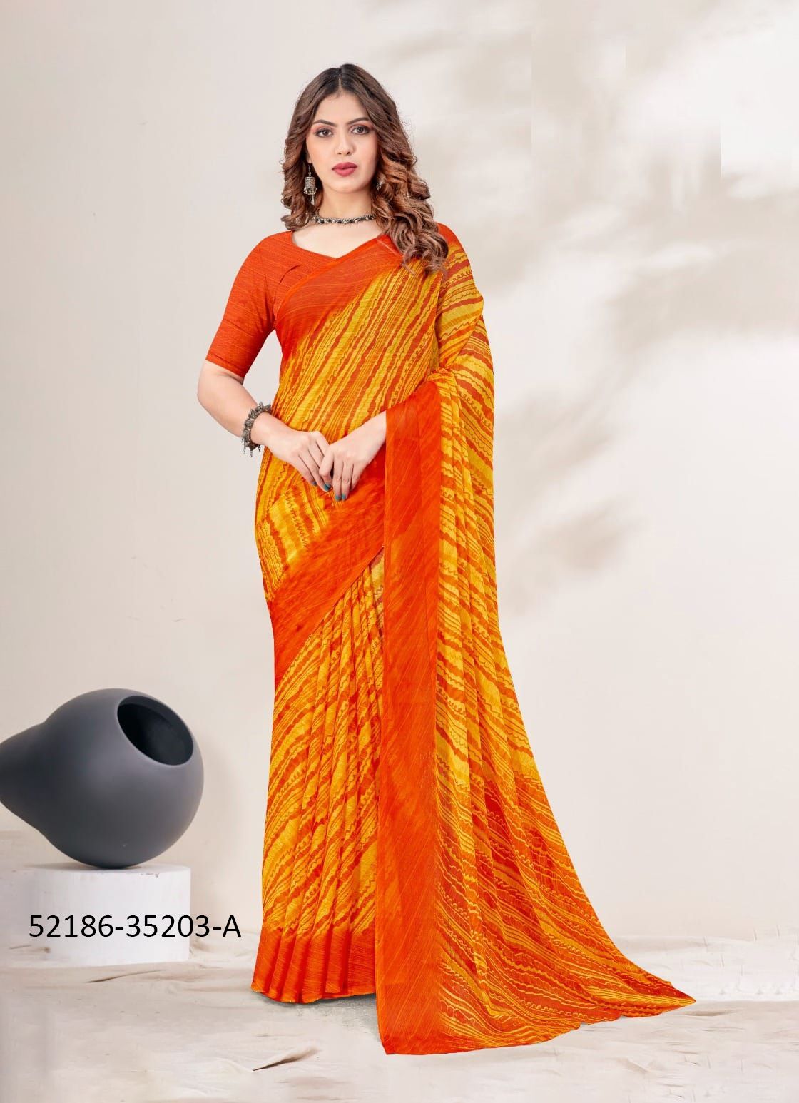 STAR CHIFFON 164 - CATALOG # 52186 (SET OF 12 SAREES)